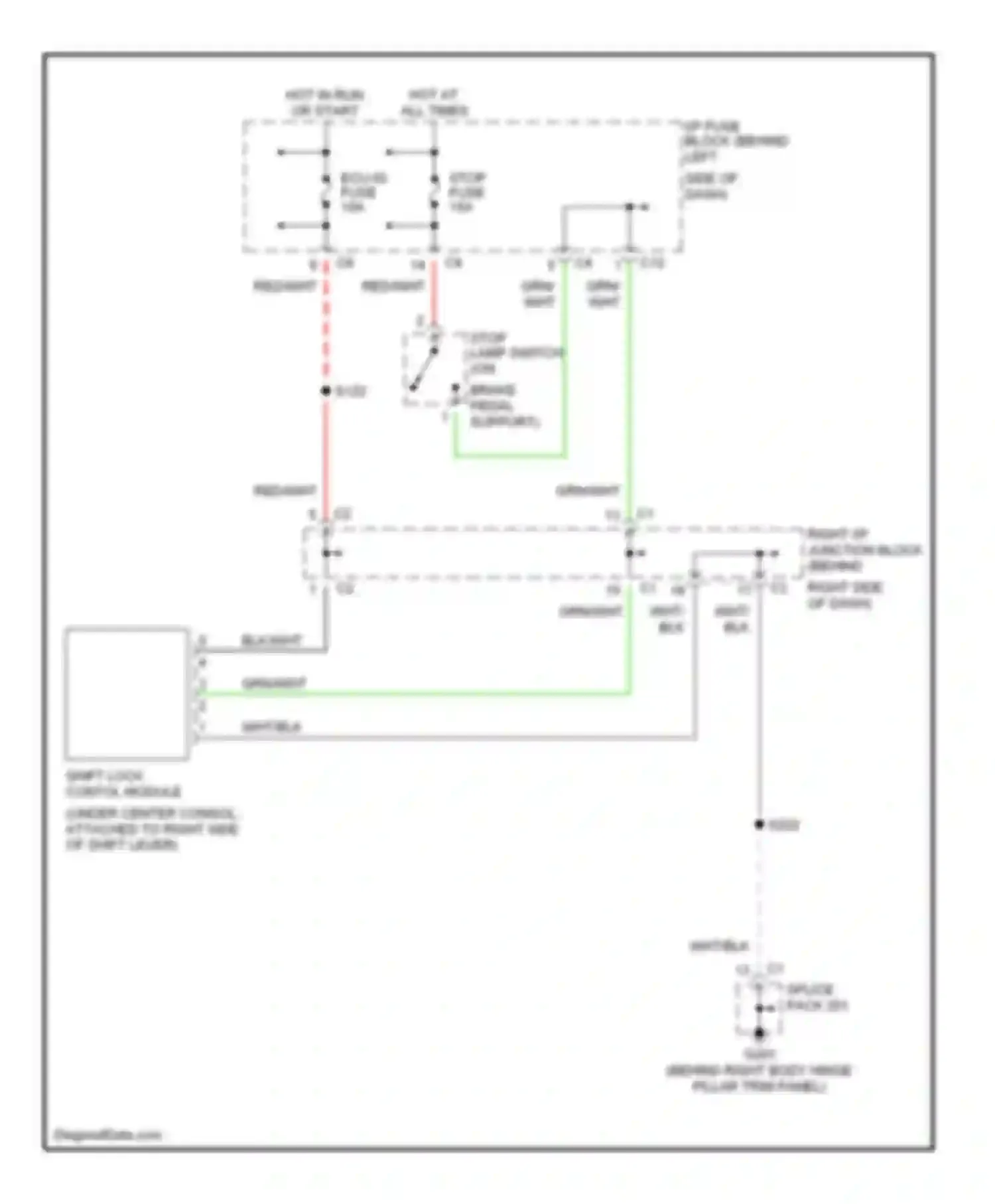 Wiring diagram wht for Pontiac Vibe I (2002-2004) (43 of 47)