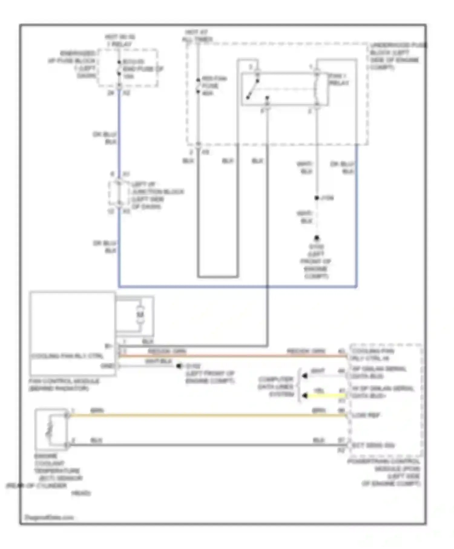 Vibe Pontiac II (2008-2010): 1.8l vin 8, cooling fan circuit