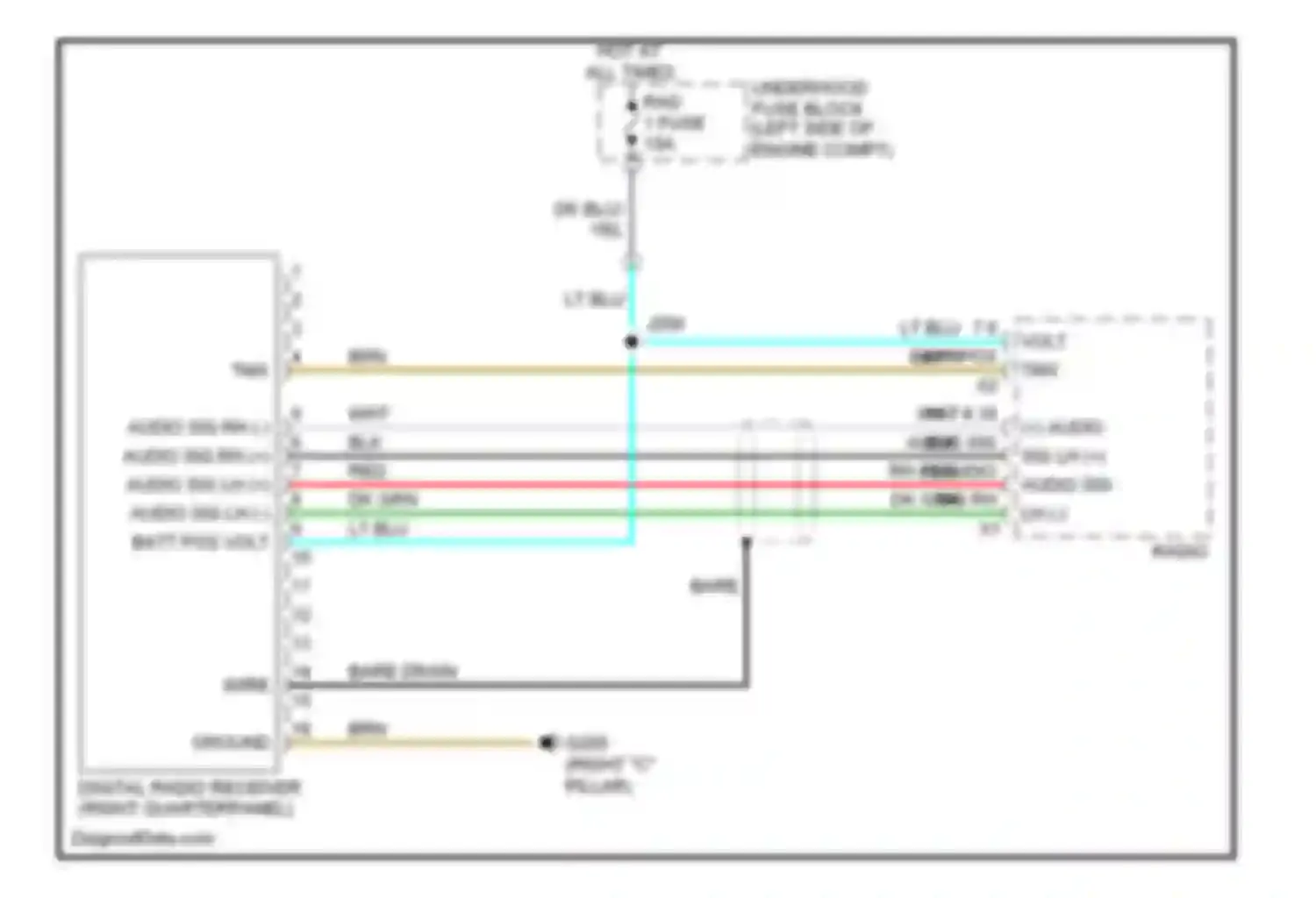 Vibe Pontiac II (2008-2010): Satellite radio circuit