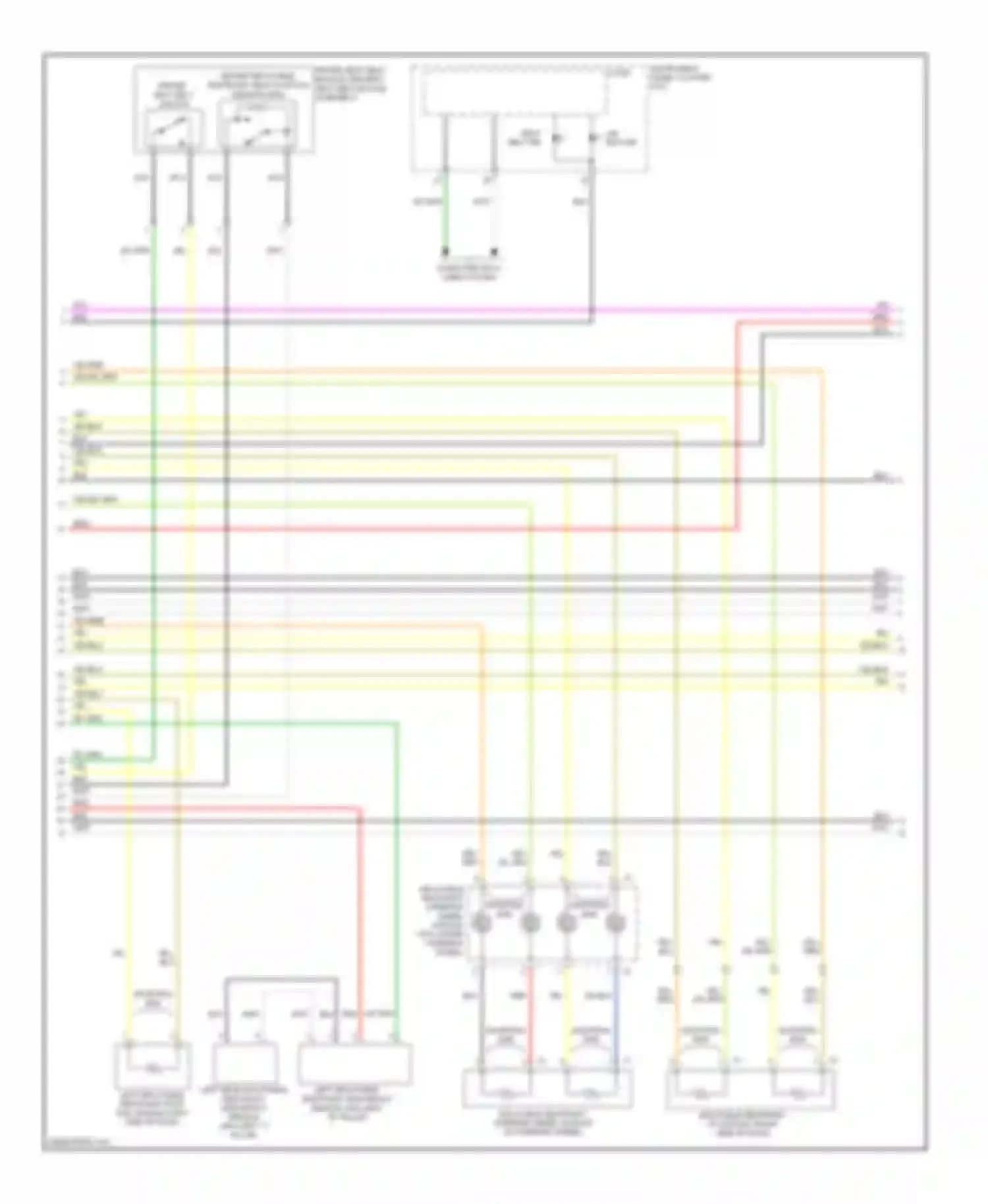 Wiring diagram driver seat belt switch for Pontiac Vibe II (2008-2010) (2 of 2)