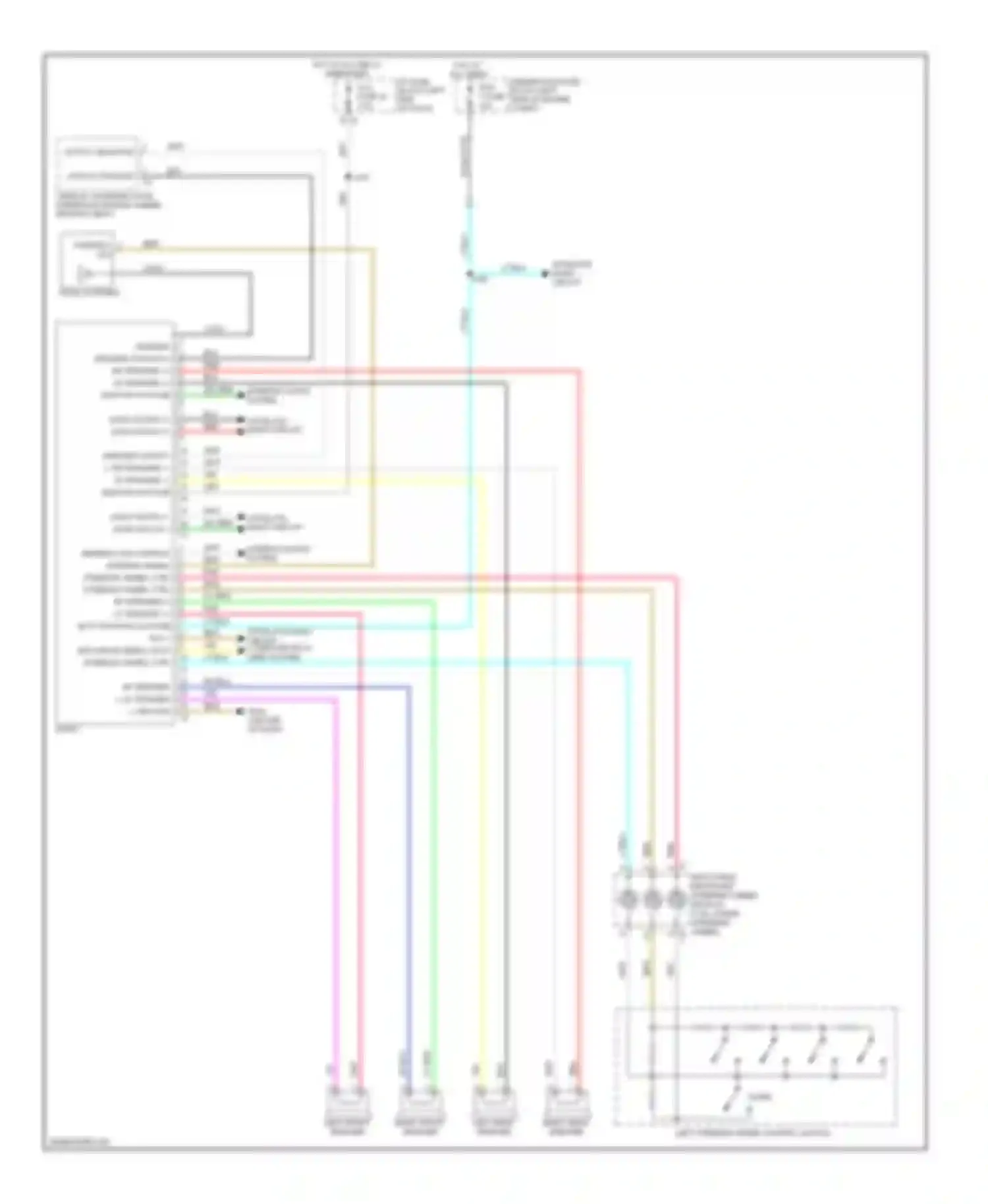 Wiring diagram left front speaker for Pontiac Vibe II (2008-2010) (2 of 2)