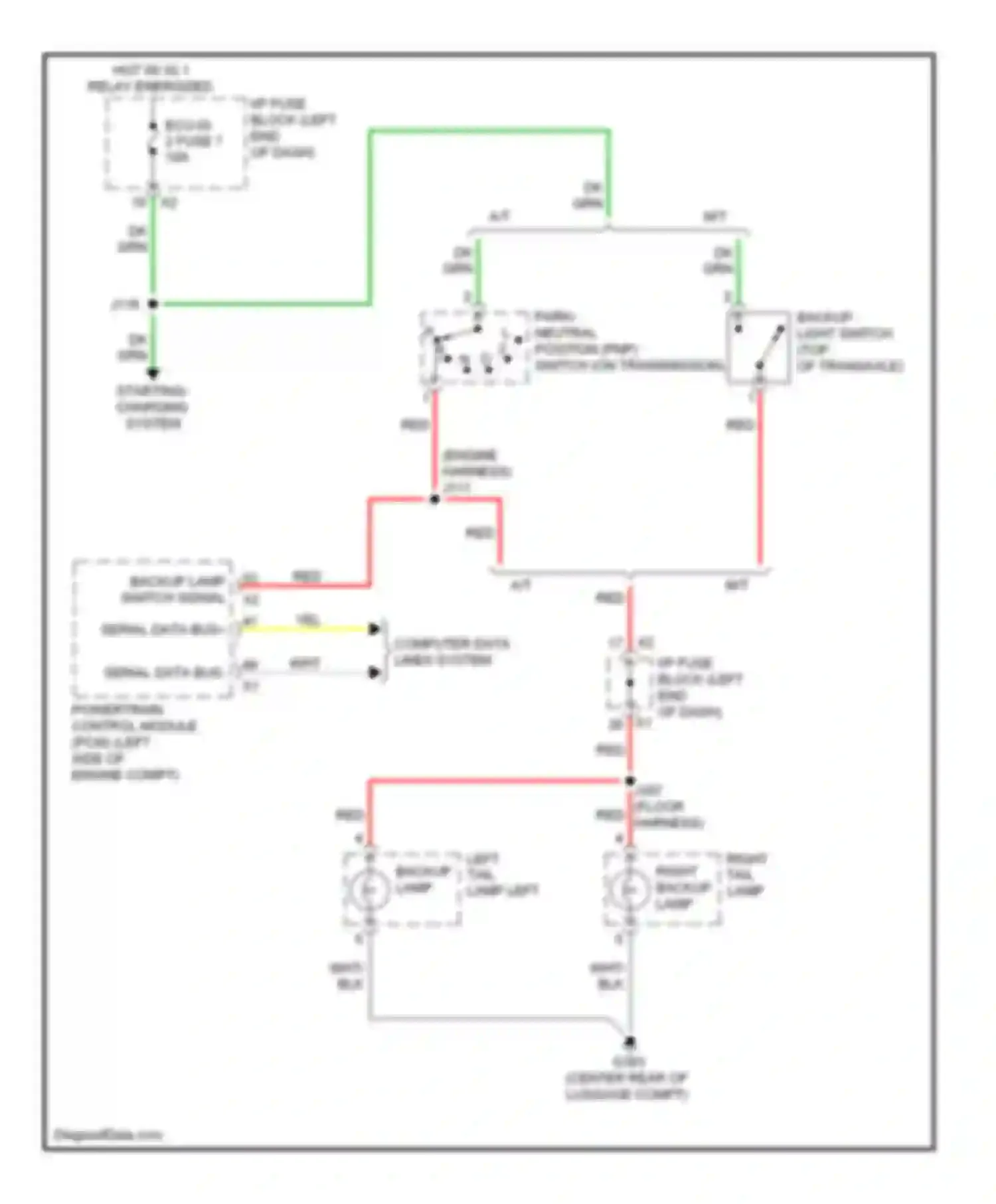 Wiring diagram serial data bus- for Pontiac Vibe II (2008-2010) (1 of 5)