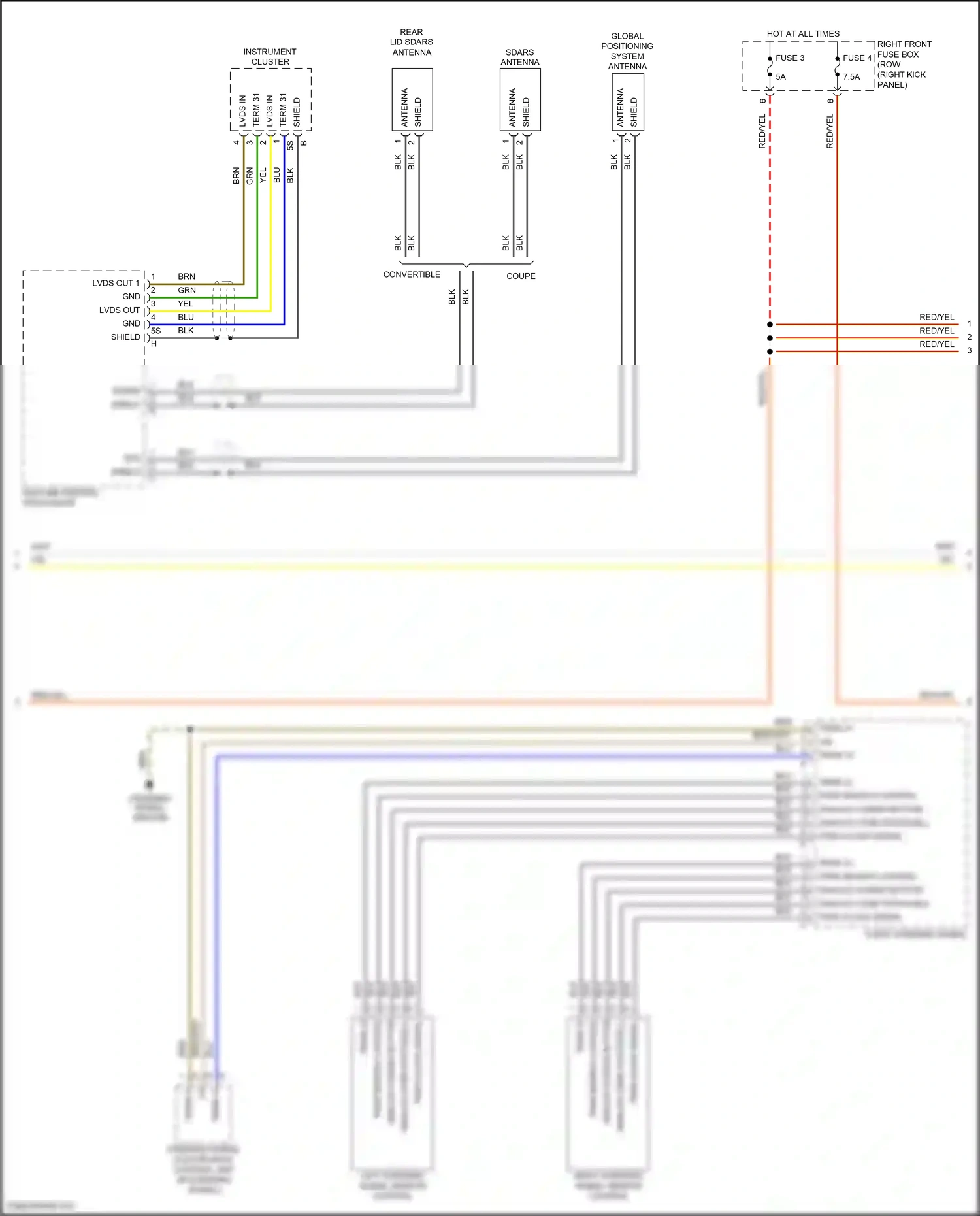 Wiring diagram analog coding button for Porsche 718 Boxster 982 (2016-2024) (2 of 5)