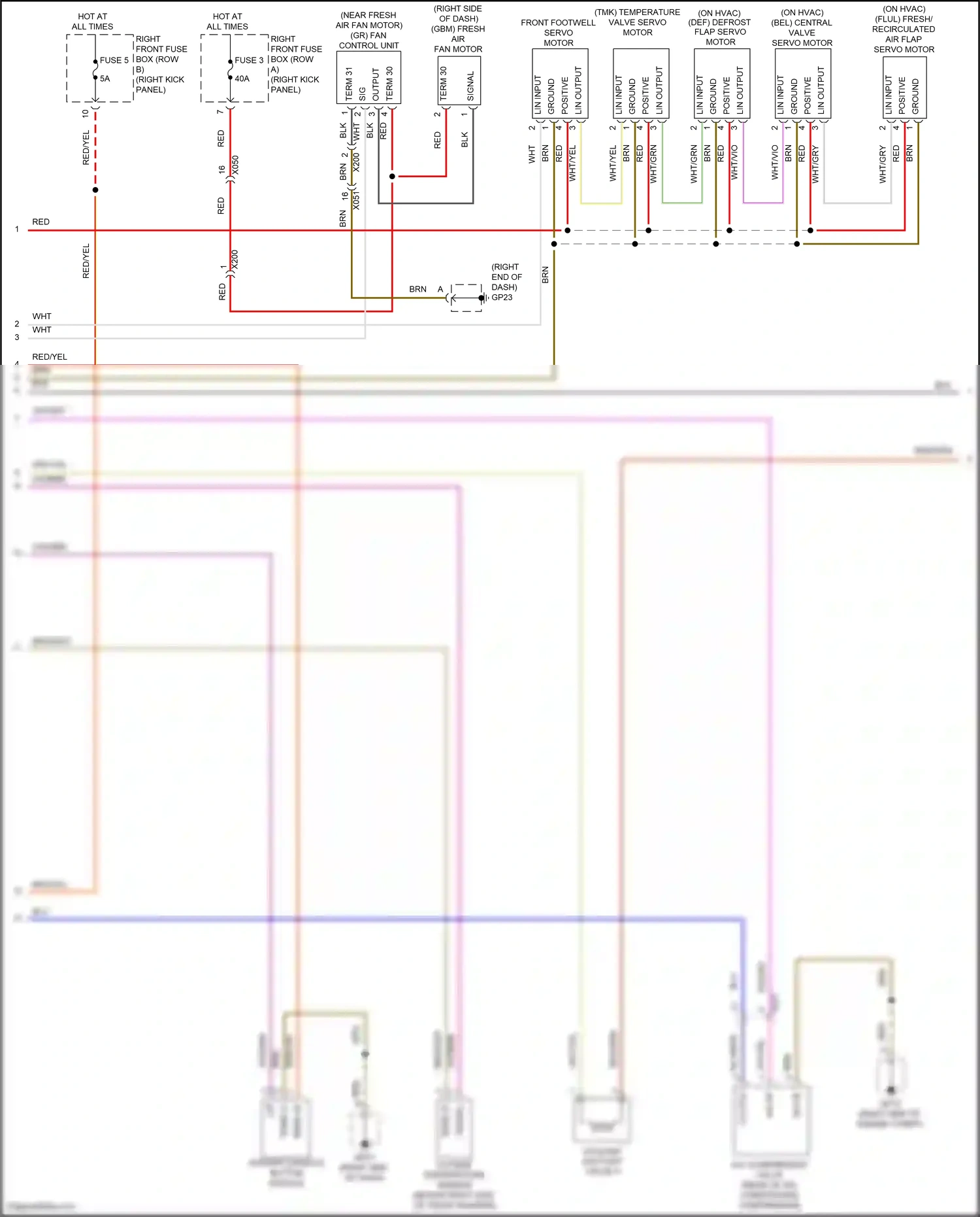 Wiring diagram center console button module for Porsche 718 Boxster 982 (2016-2024) (3 of 4)