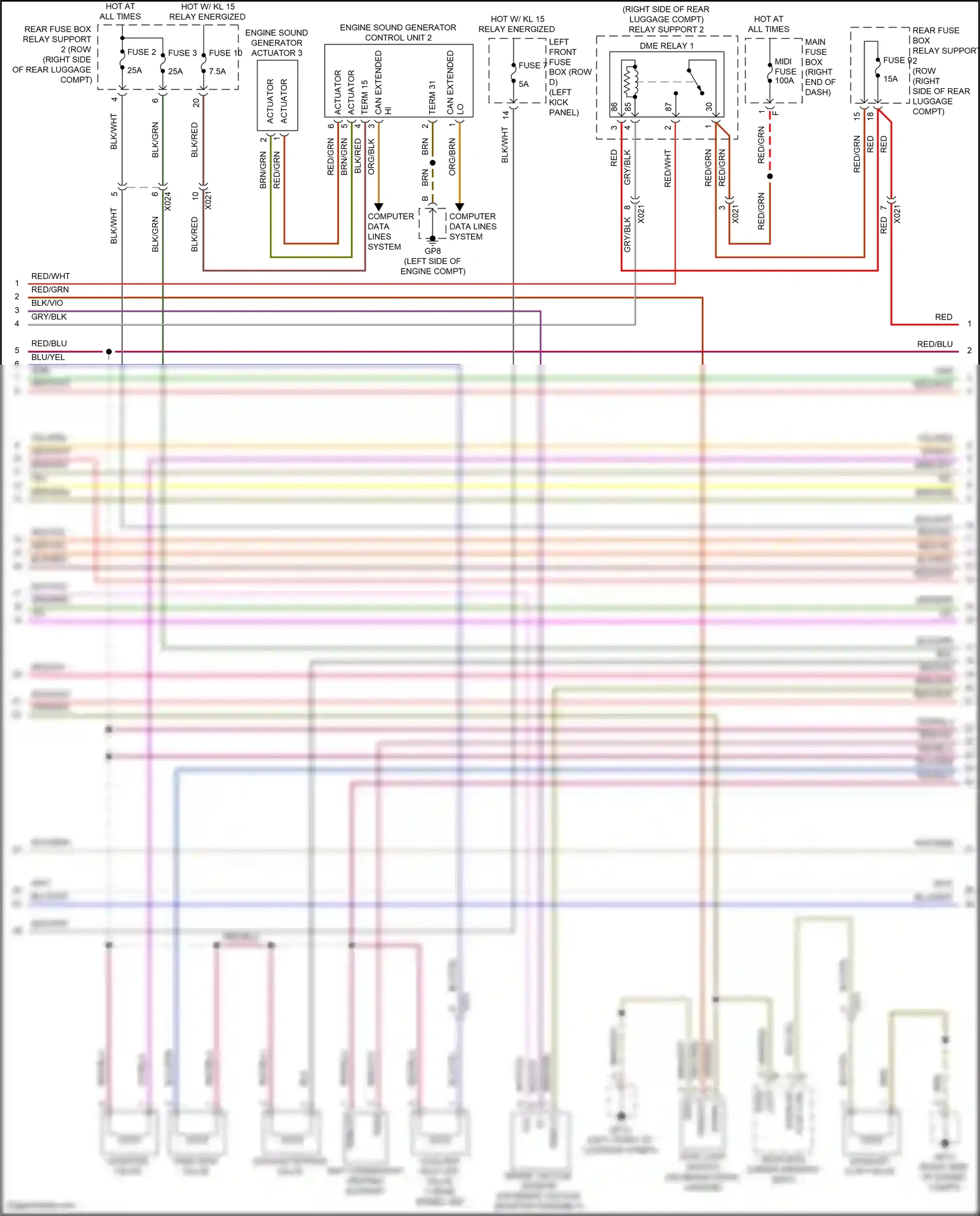 Wiring diagram computer data lines system for Porsche 718 Boxster 982 (2016-2024) (75 of 80)