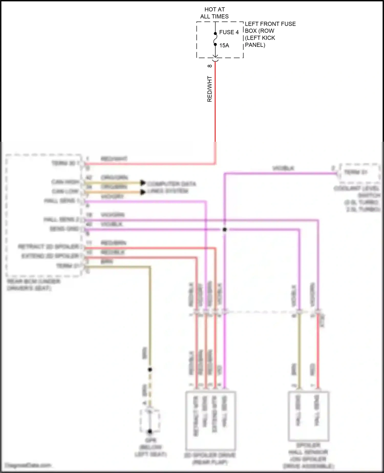 Wiring diagram computer data lines system for Porsche 718 Boxster 982 (2016-2024) (1 of 80)