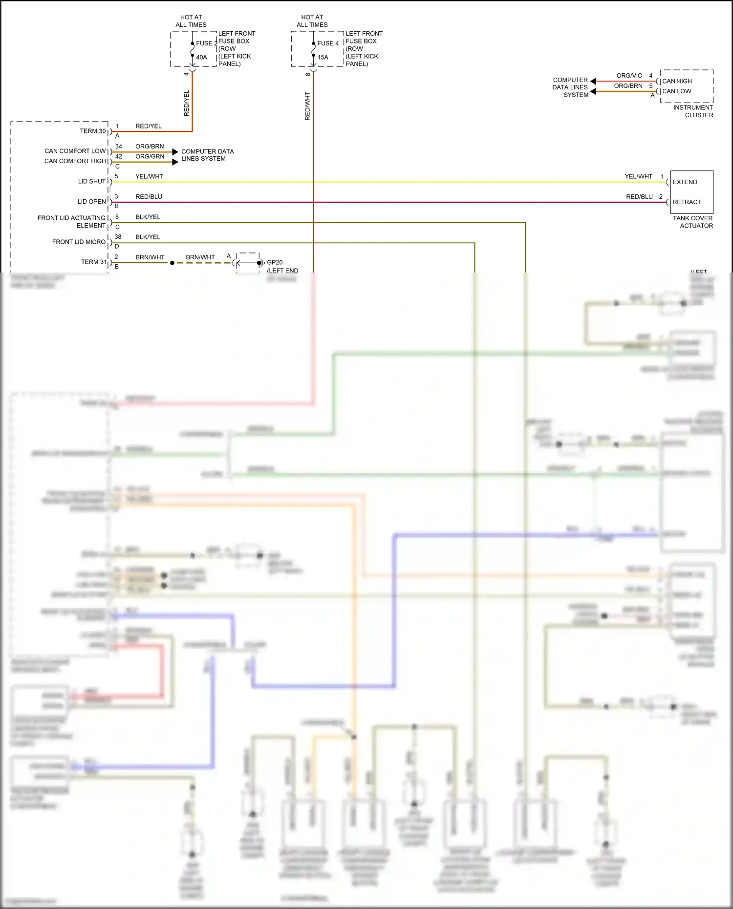 Wiring diagram computer data lines system for Porsche 718 Boxster 982 (2016-2024) (9 of 80)
