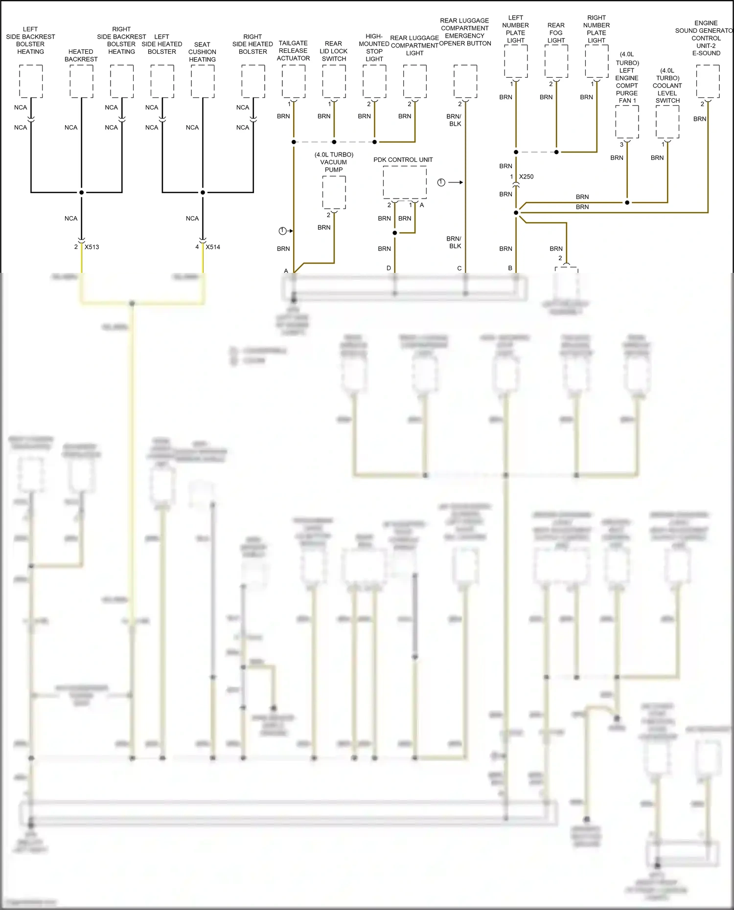 Wiring diagram coolant level switch for Porsche 718 Boxster 982 (2016-2024) (4 of 6)