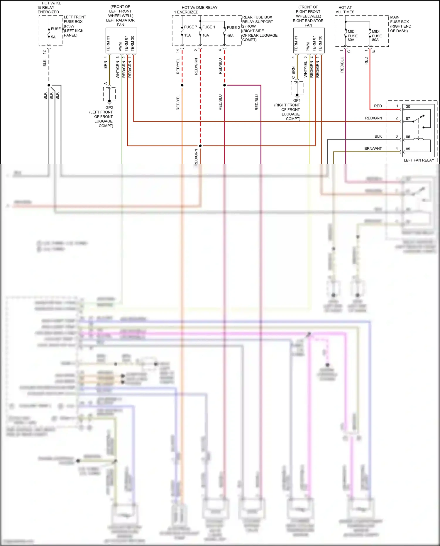 Wiring diagram eng compt temp for Porsche 718 Boxster 982 (2016-2024) (1 of 3)
