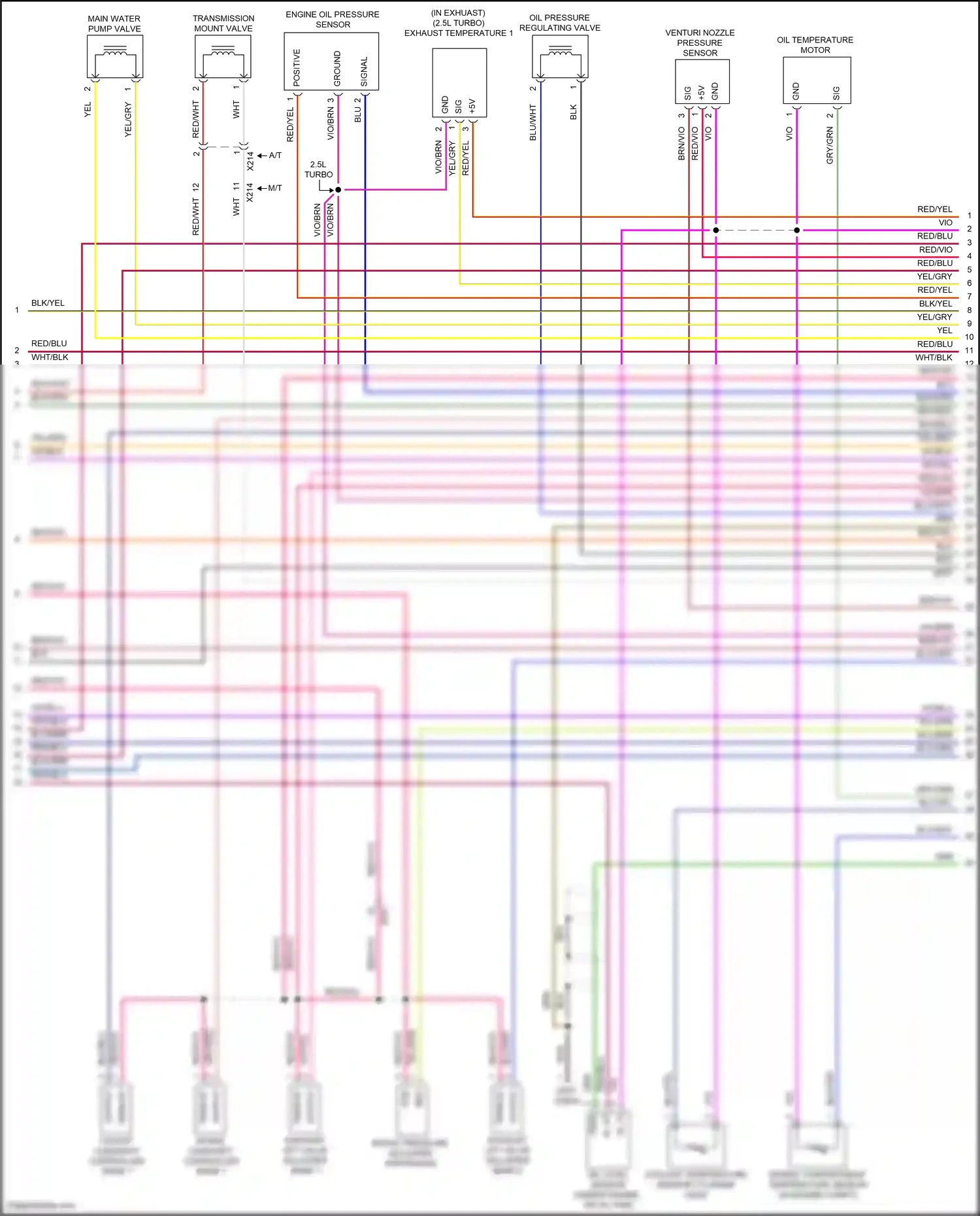 Wiring diagram engine compartment temperature sensor for Porsche 718 Boxster 982 (2016-2024) (4 of 5)