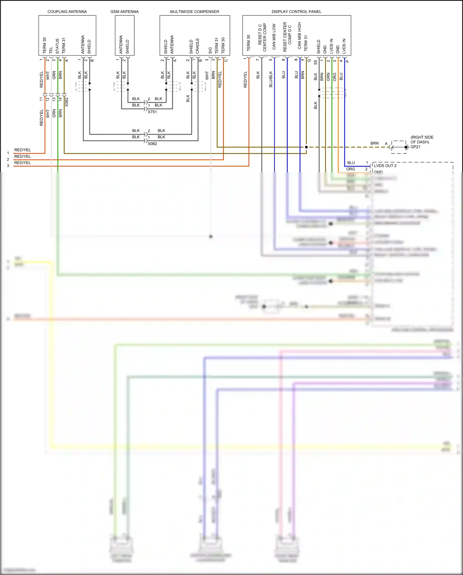 Wiring diagram high mib central processor for Porsche 718 Boxster 982 (2016-2024) (9 of 23)