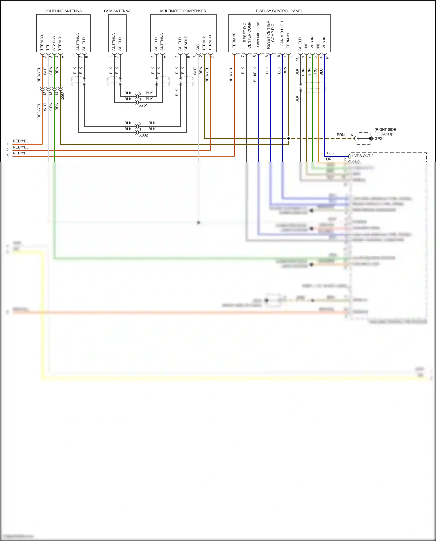 Wiring diagram high mib central processor for Porsche 718 Boxster 982 (2016-2024) (7 of 23)