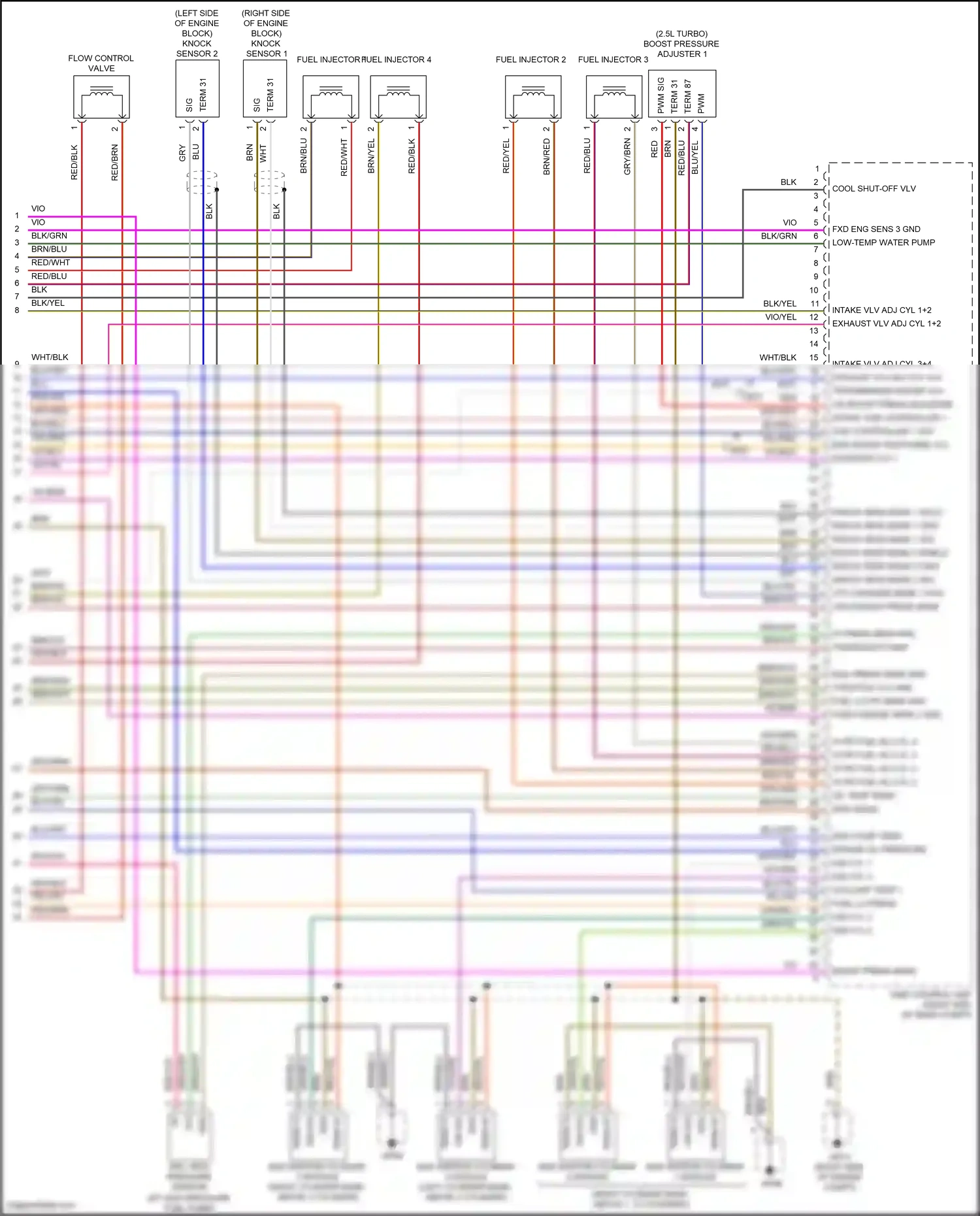 Wiring diagram intake cam controller 1 for Porsche 718 Boxster 982 (2016-2024) (1 of 2)