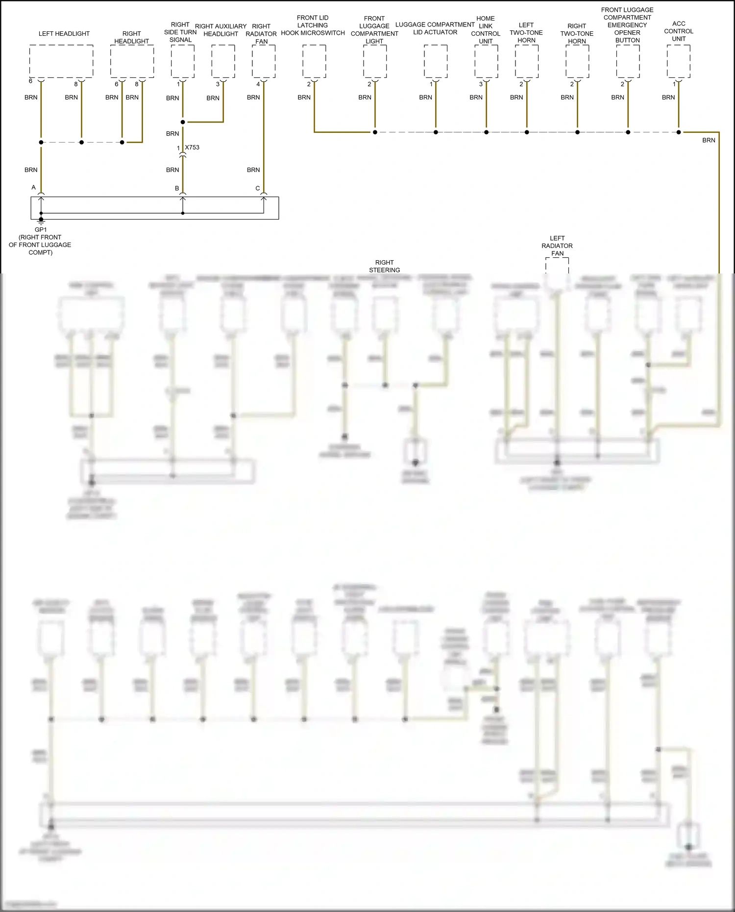 Wiring diagram left headlight for Porsche 718 Boxster 982 (2016-2024) (4 of 7)