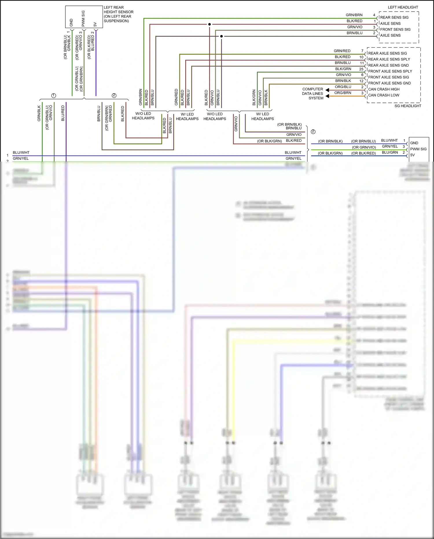 Wiring diagram left headlight for Porsche 718 Boxster 982 (2016-2024) (3 of 7)
