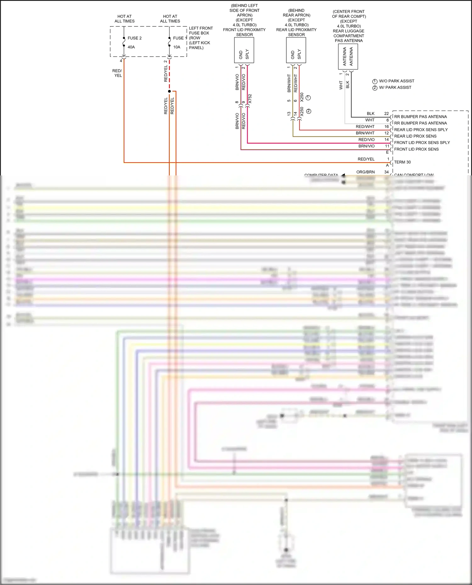 Wiring diagram lf proxy sensor supply for Porsche 718 Boxster 982 (2016-2024) (1 of 2)