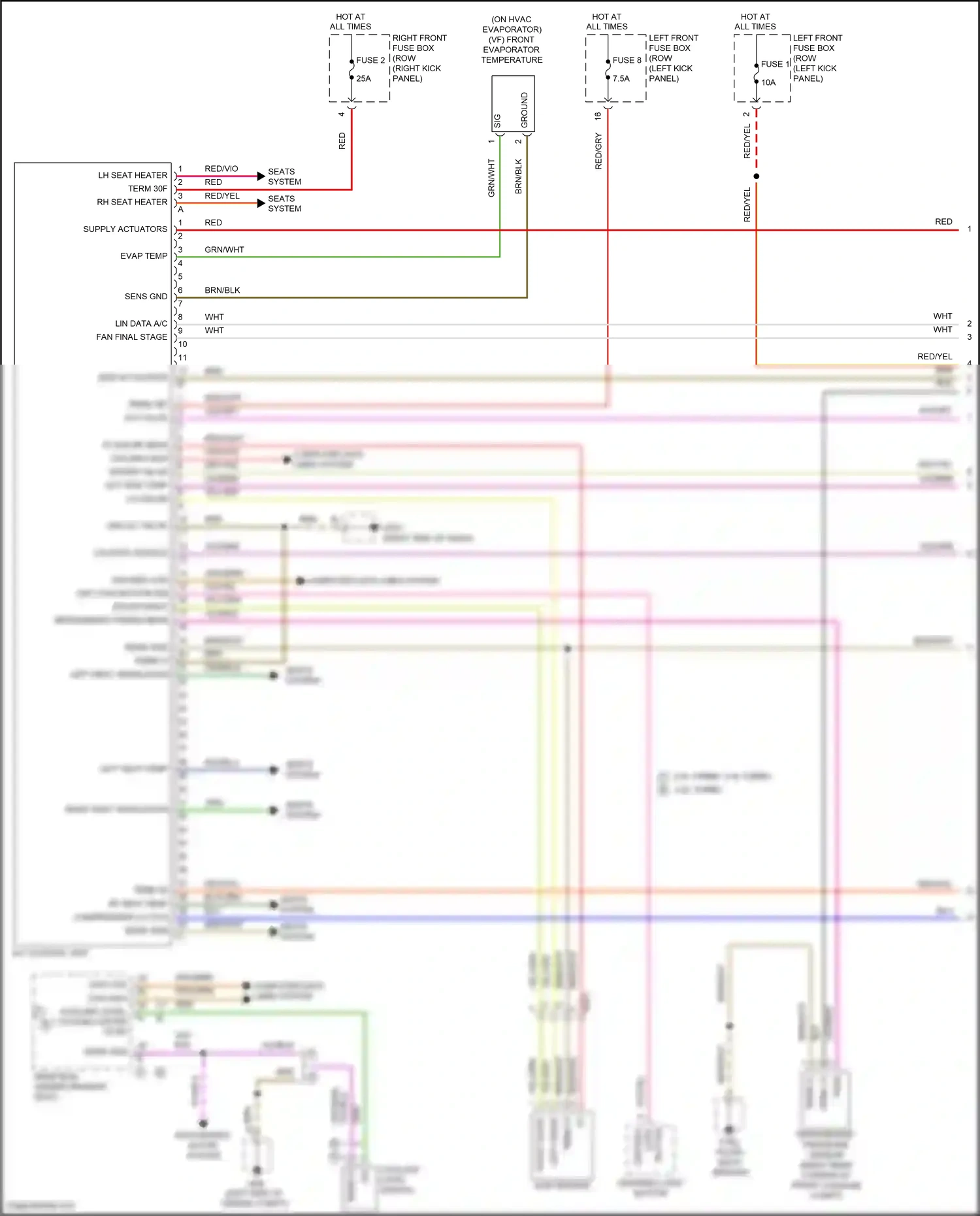 Wiring diagram lin data a/c for Porsche 718 Boxster 982 (2016-2024) (1 of 2)