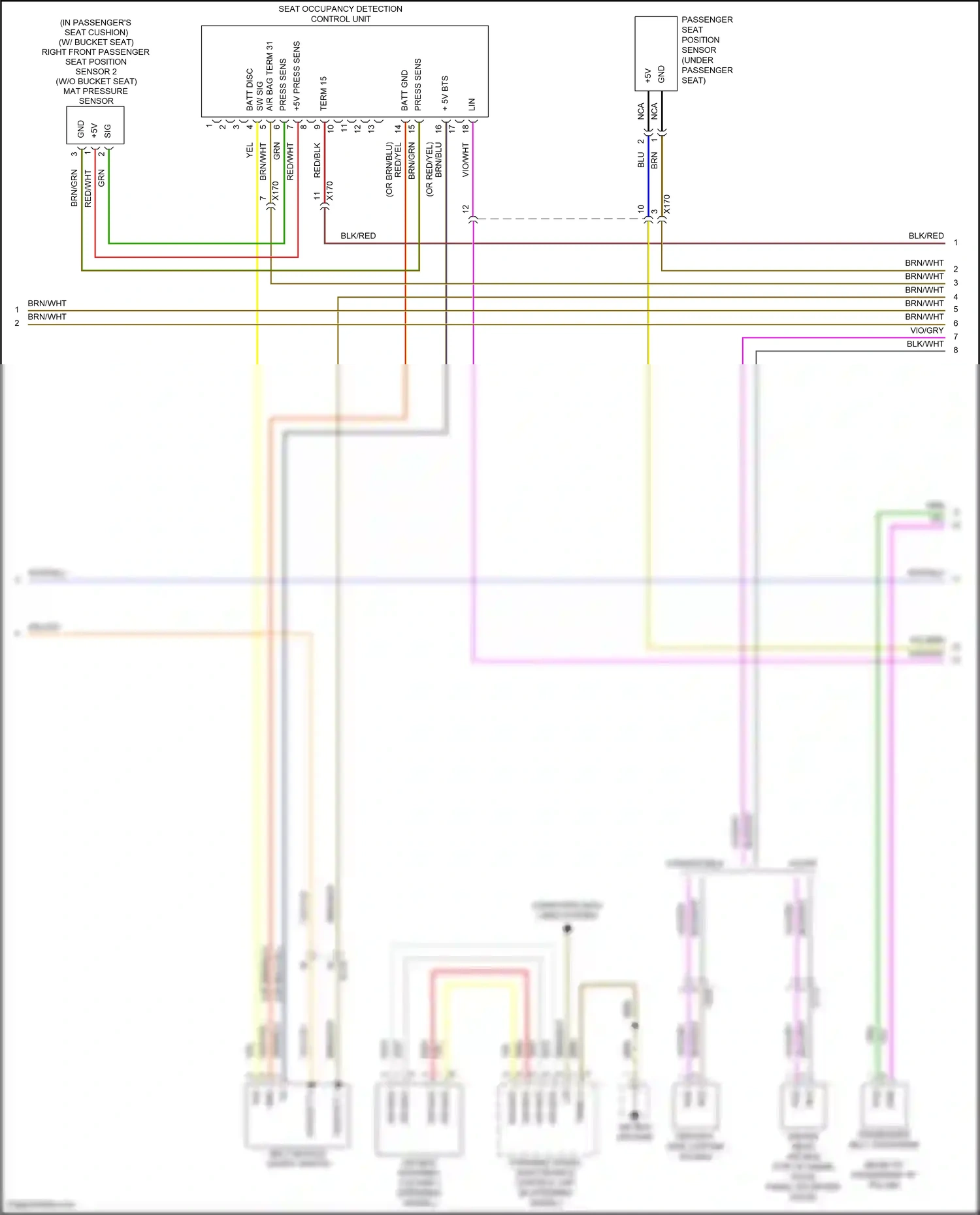 Wiring diagram mat pressure sensor for Porsche 718 Boxster 982 (2016-2024) (1 of 1)