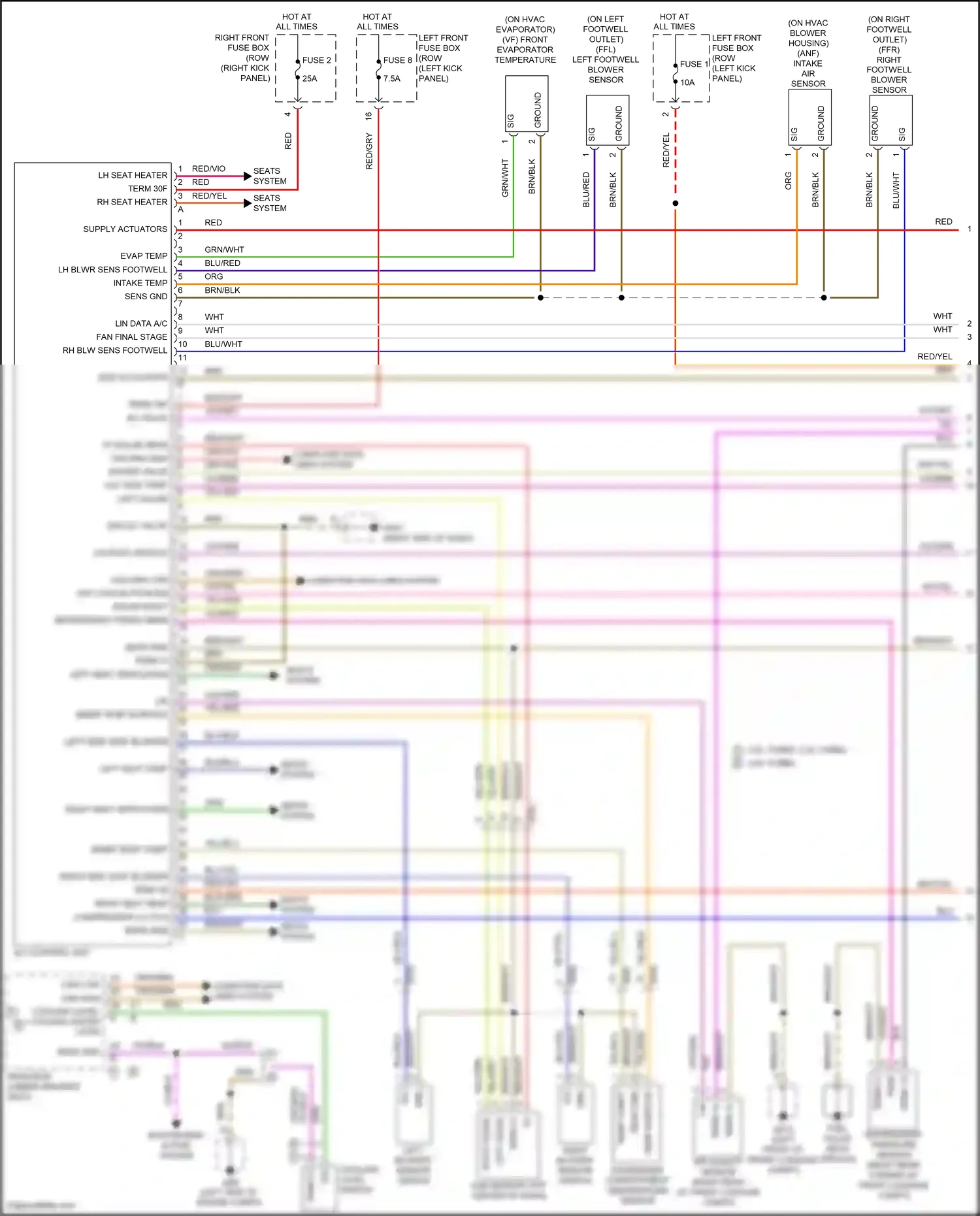 Wiring diagram passenger compartment temperature sensor for Porsche 718 Boxster 982 (2016-2024) (1 of 1)