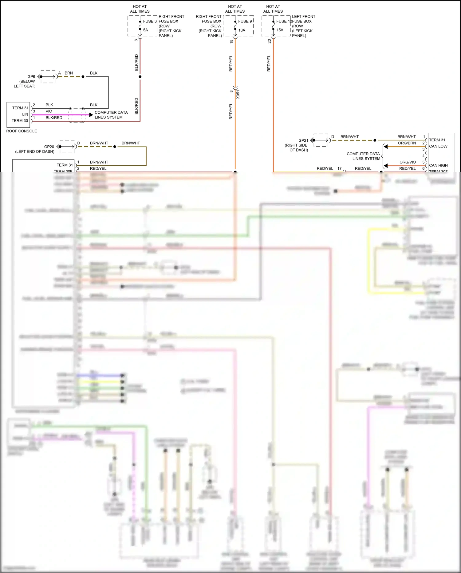Wiring diagram power distribution system for Porsche 718 Boxster 982 (2016-2024) (5 of 10)