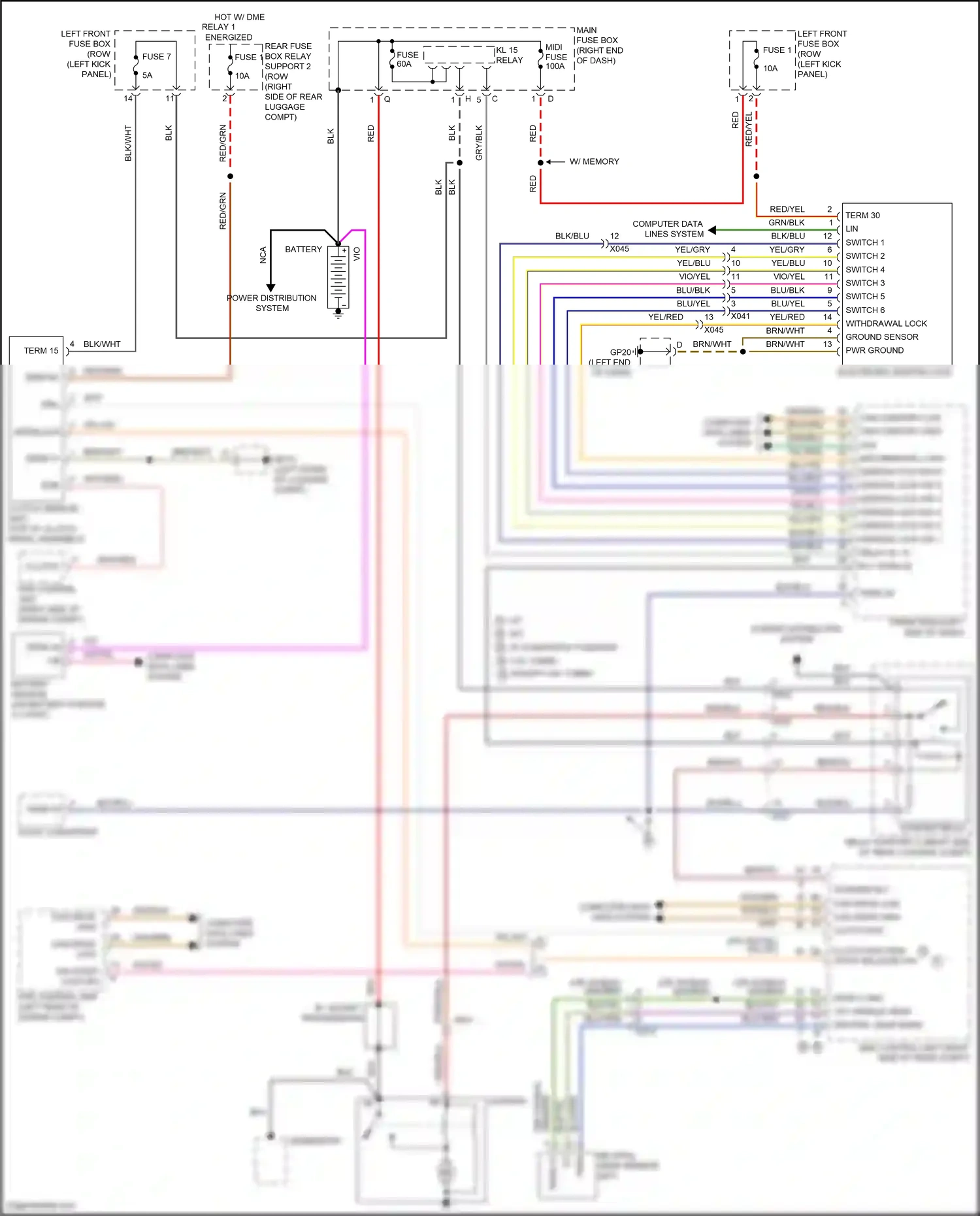 Wiring diagram switch 6 for Porsche 718 Boxster 982 (2016-2024) (4 of 4)