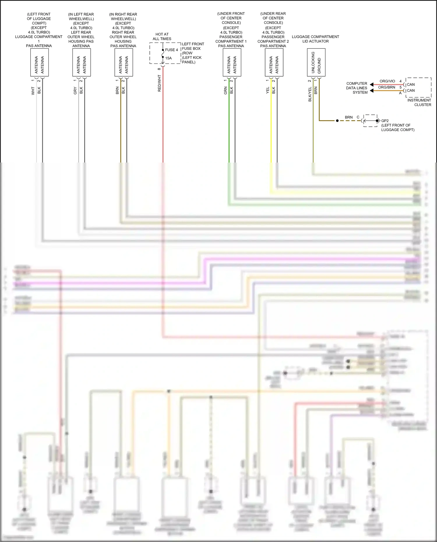 Wiring diagram unlocking + for Porsche 718 Boxster 982 (2016-2024) (1 of 3)