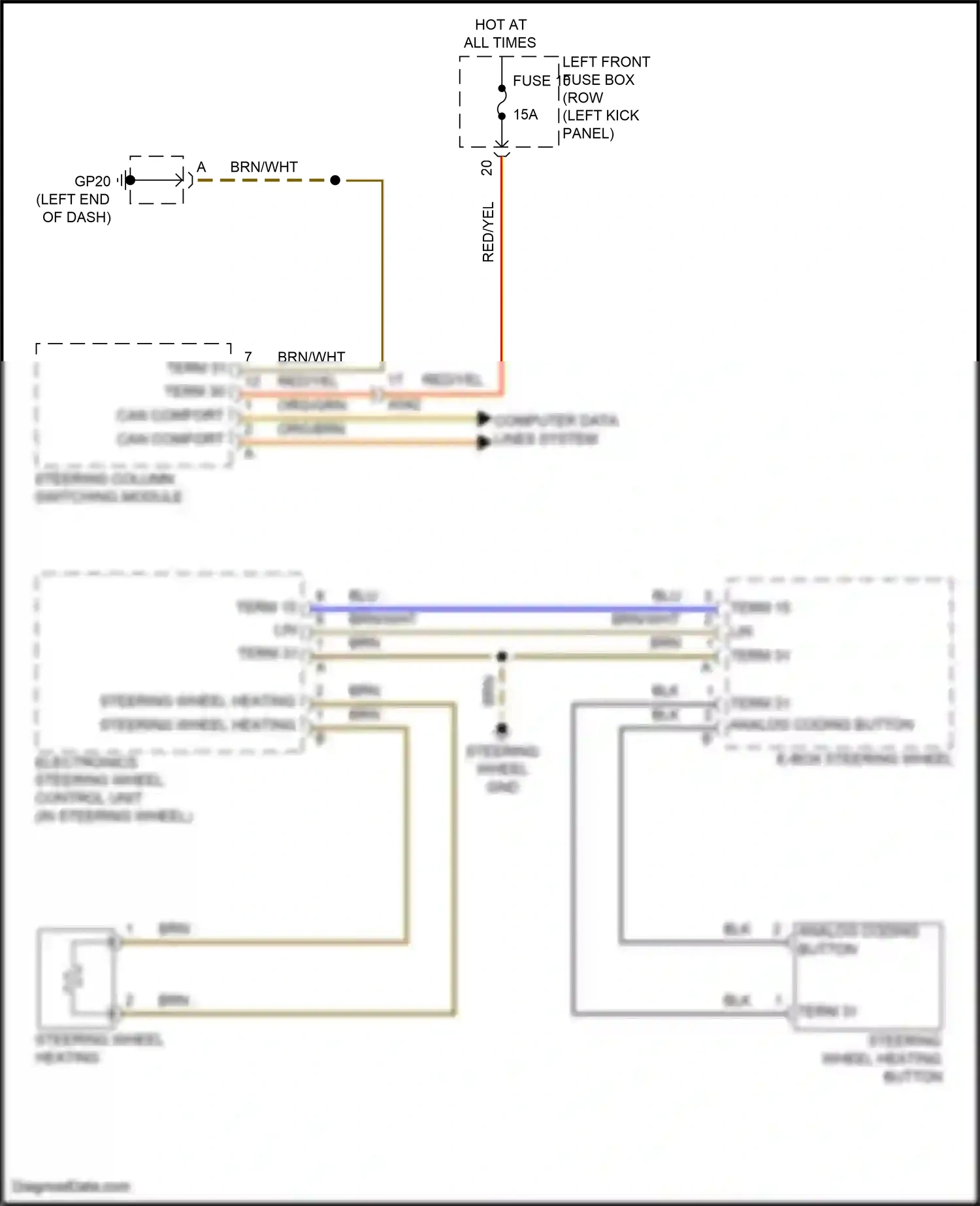 Porsche 718 Cayman 982 (2016-2024) analog coding button wiring diagram  (1 of 5)