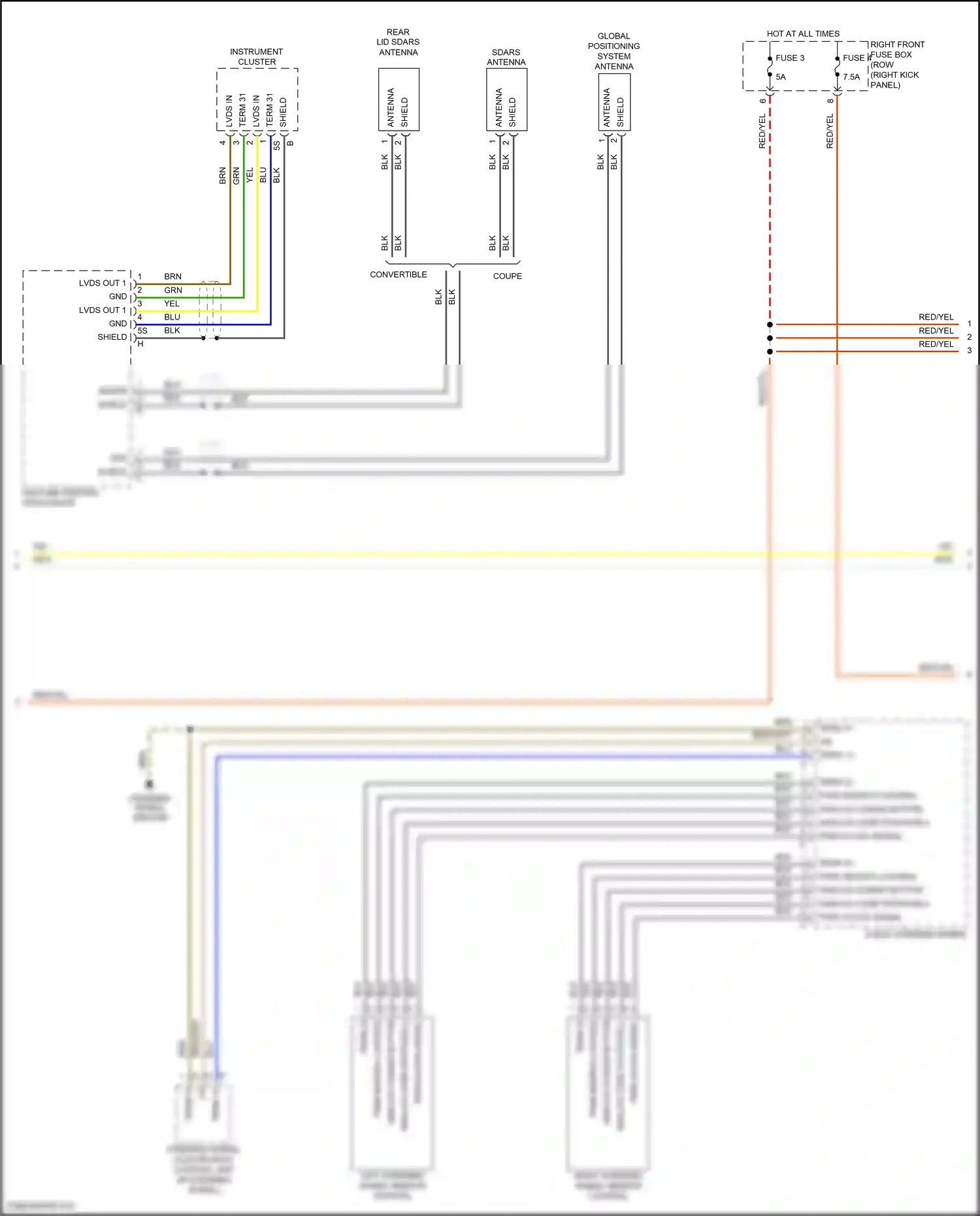Porsche 718 Cayman 982 (2016-2024) analog coding button wiring diagram  (2 of 5)