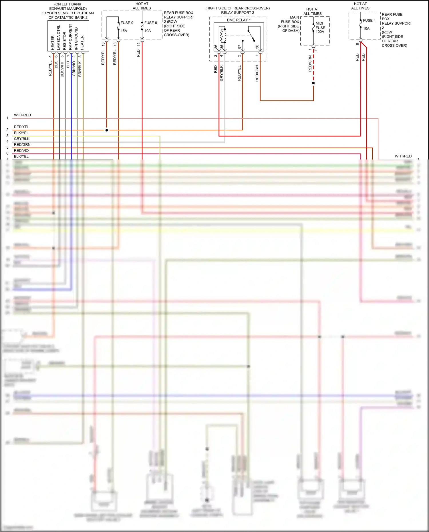 Porsche 911 Carrera 4 GTS 991 facelift (2015-2019) lambda ctrl wiring diagram  (2 of 5)