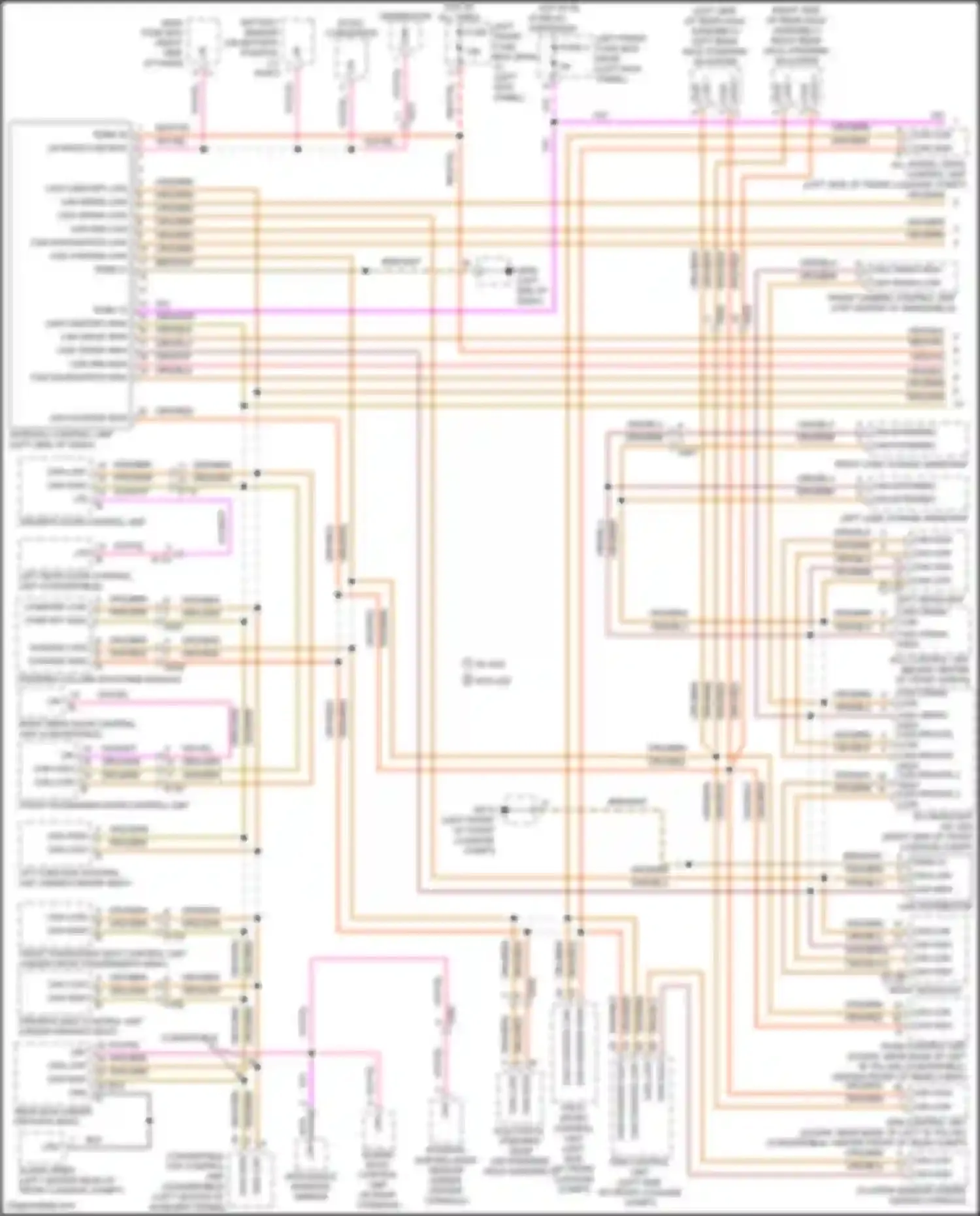 911 Carrera 4 Porsche 991 facelift (2015-2019): Computer data lines circuit (1 of 2)