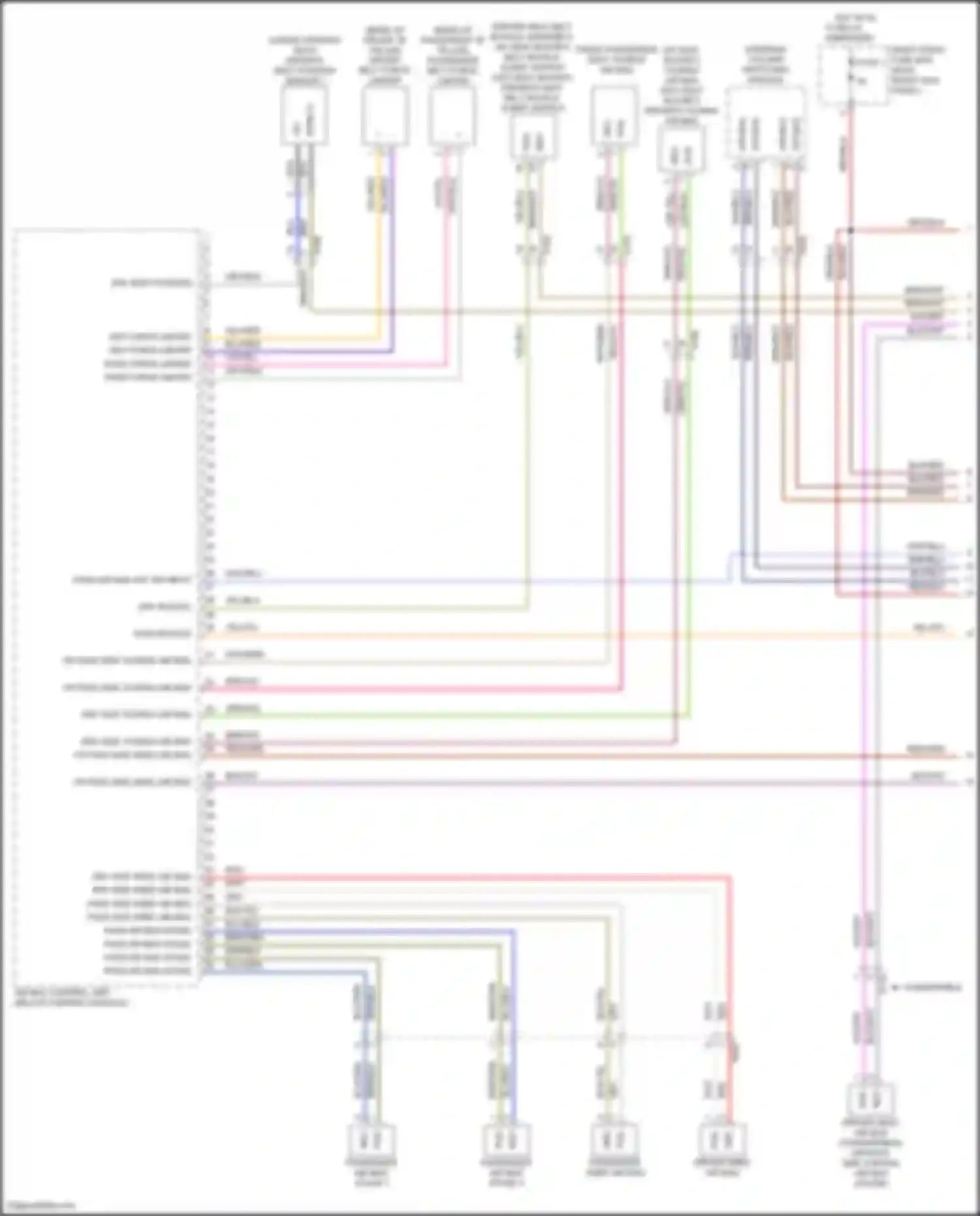 911 Carrera 4 Porsche 991 facelift (2015-2019): Supplemental restraints circuit (1 of 3)
