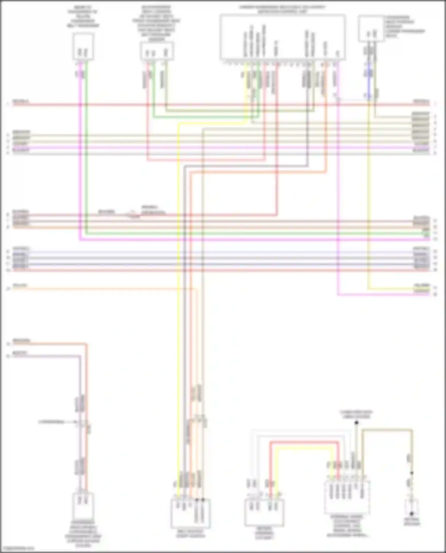 911 Carrera 4 Porsche 991 facelift (2015-2019): Supplemental restraints circuit (2 of 3)