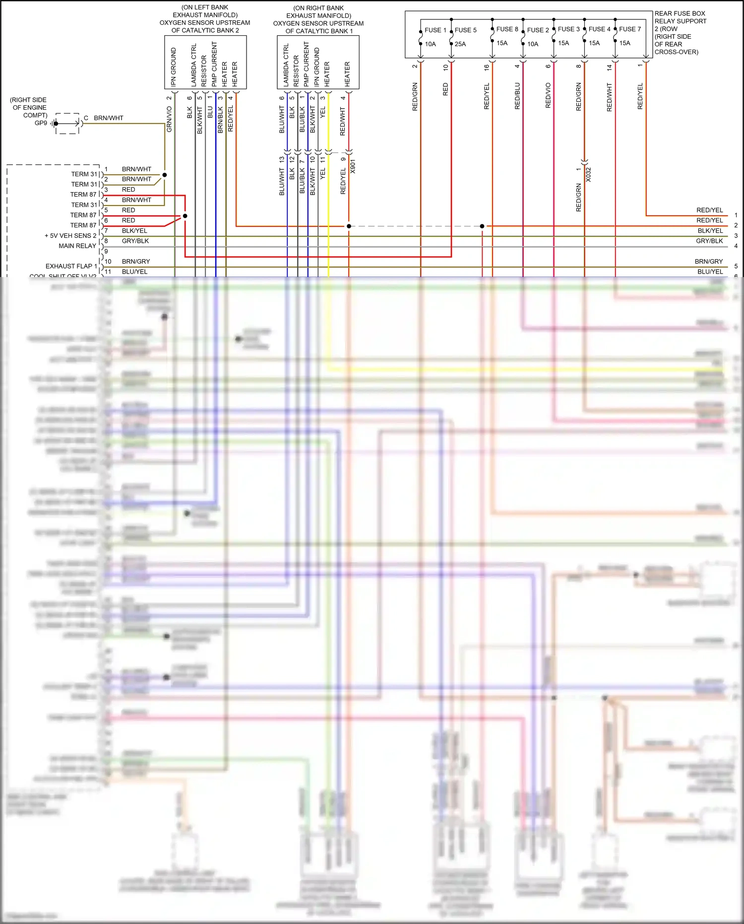 Porsche 911 Carrera 4 991 facelift (2015-2019) lambda ctrl wiring diagram  (5 of 5)