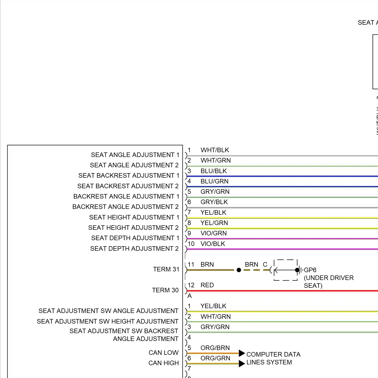 demo - Driver"s memory seat circuit (1 of 2) Driver"s memory seat circuit (1 of 2)