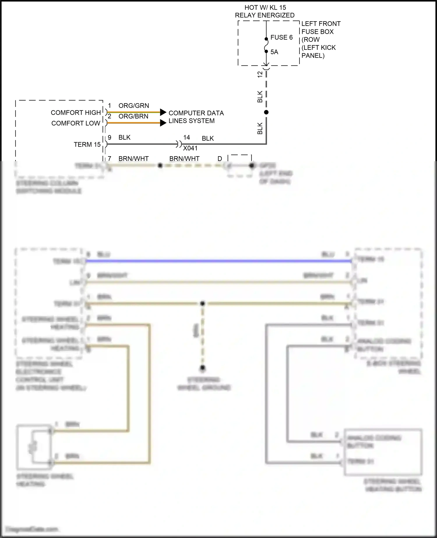 Porsche 911 Carrera 4S 991 facelift (2015-2019) analog coding button wiring diagram  (1 of 5)