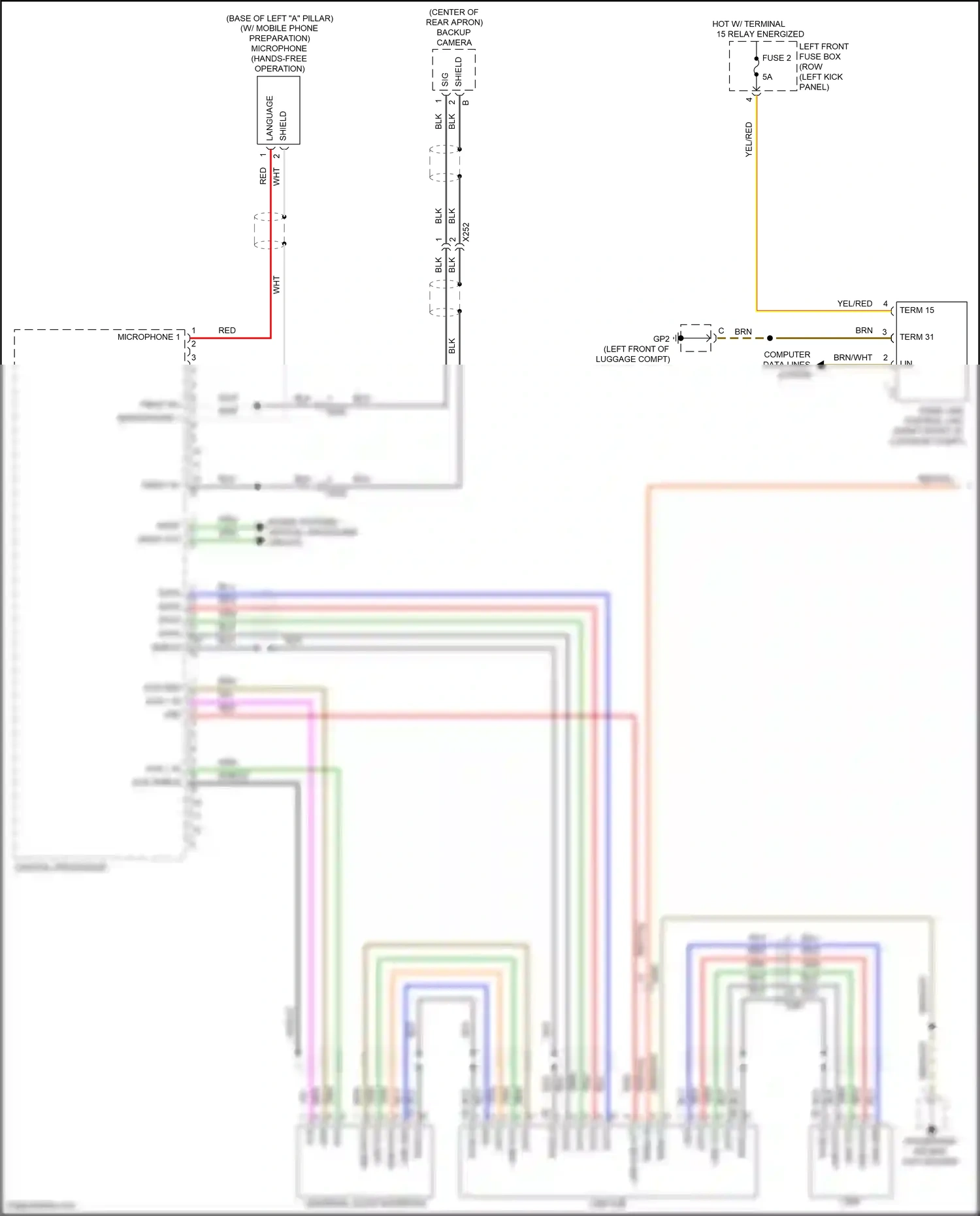 Porsche 911 Carrera 4S 991 facelift (2015-2019) central processor wiring diagram  (2 of 28)
