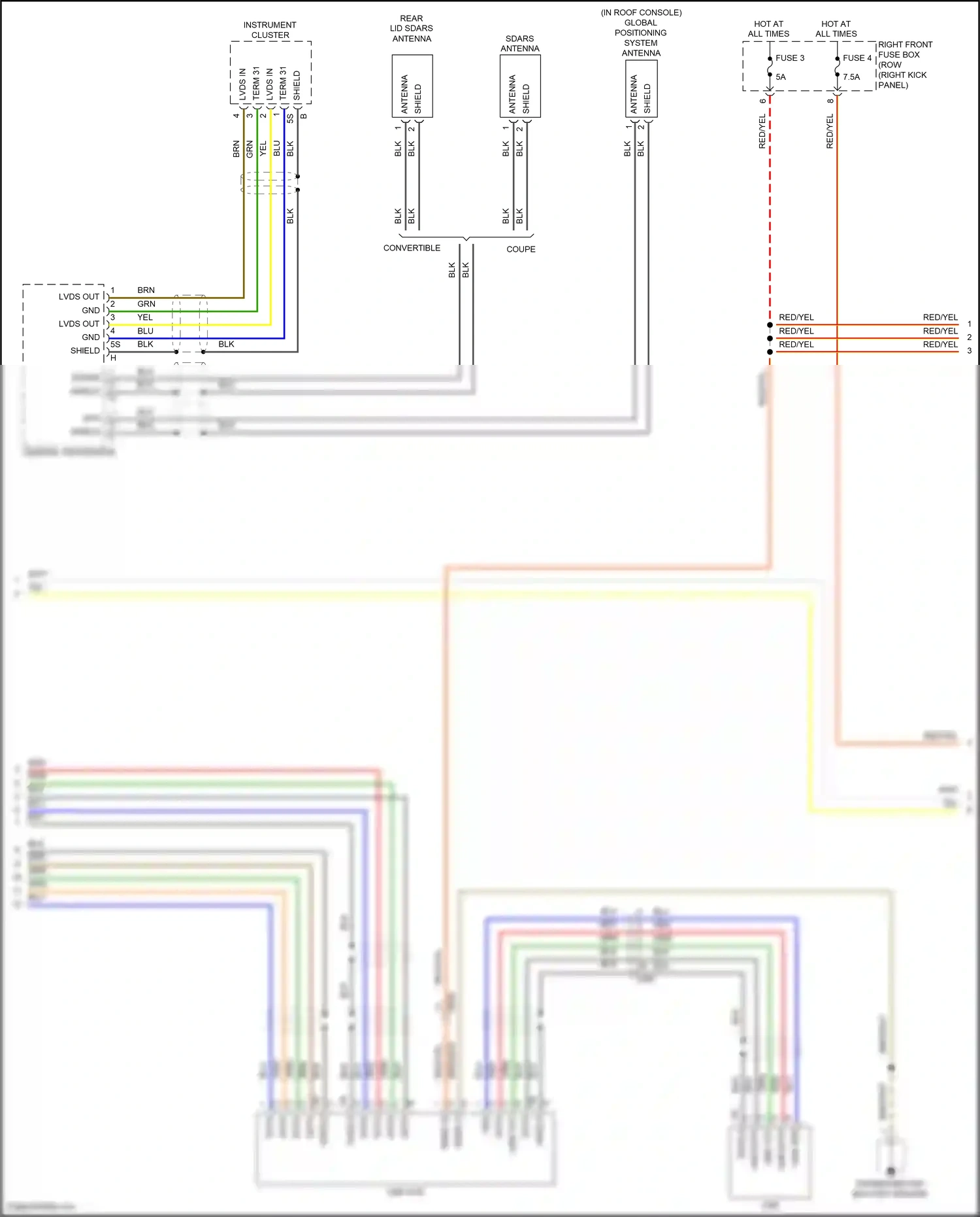 Porsche 911 Carrera 4S 991 facelift (2015-2019) central processor wiring diagram  (9 of 28)