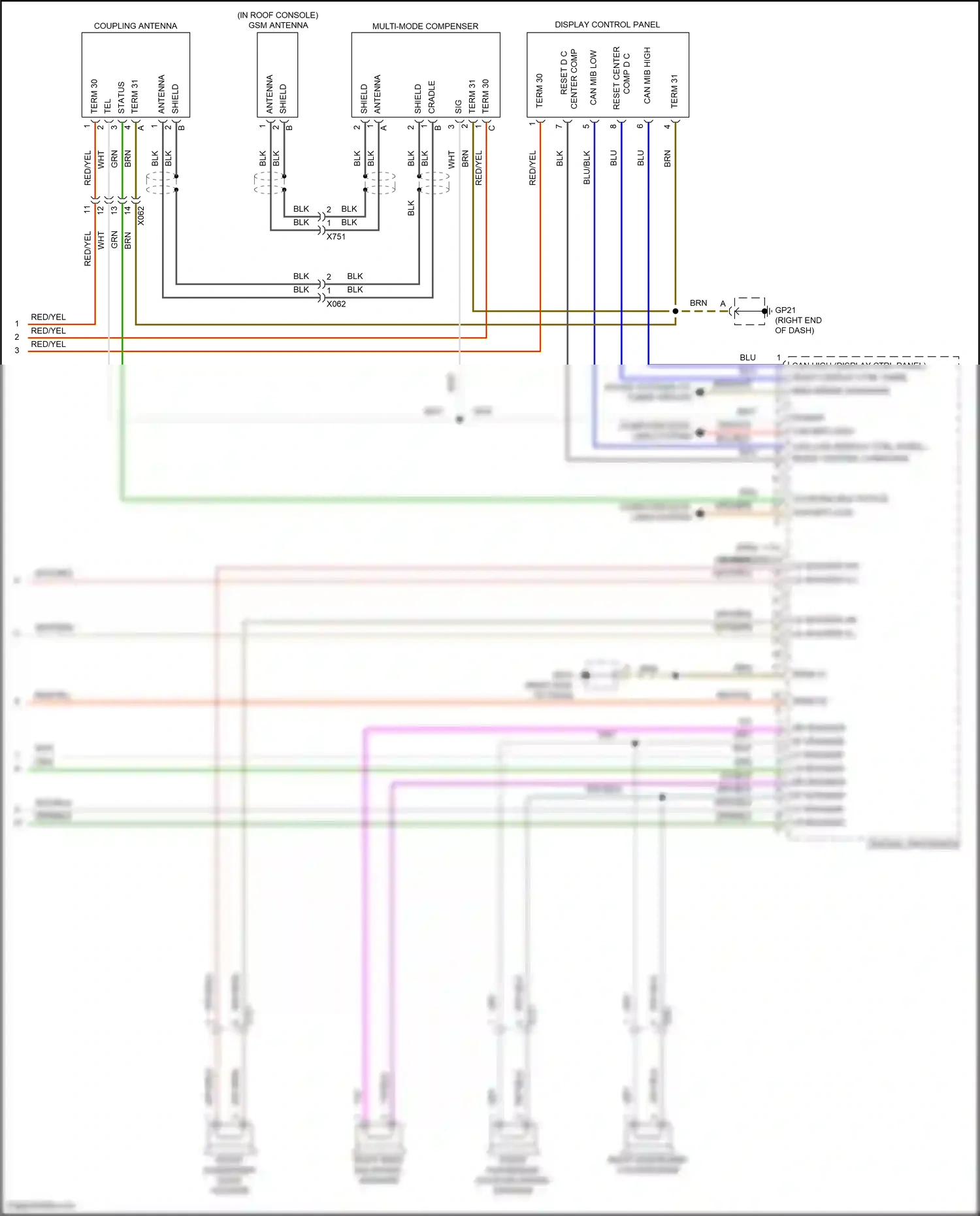 Porsche 911 Carrera 4S 991 facelift (2015-2019) central processor wiring diagram  (12 of 28)