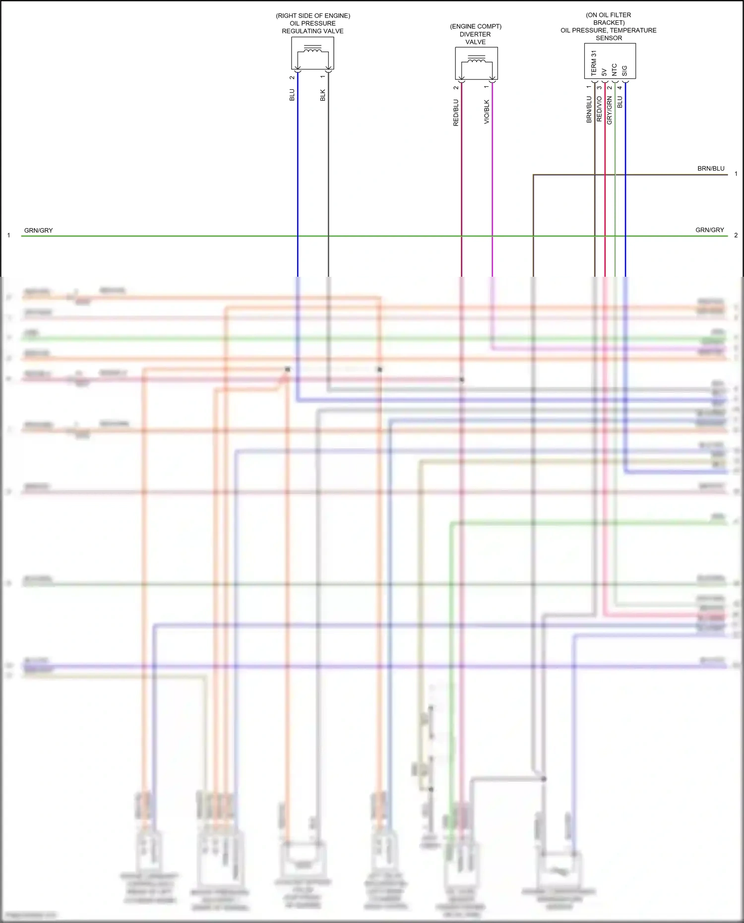 Porsche 911 Carrera 4S 991 facelift (2015-2019) engine compt) wiring diagram  (1 of 3)