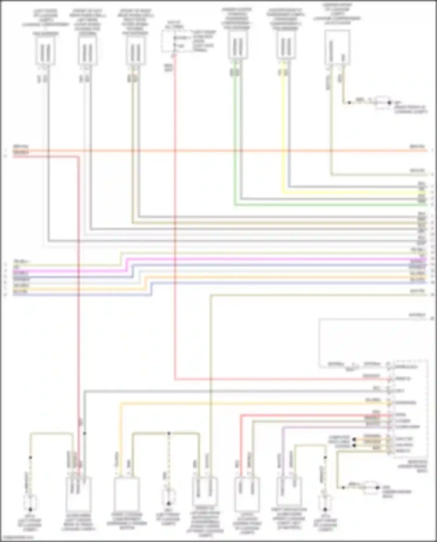 Wiring diagram front lid latching hook microswitch for Porsche 911 Carrera 4S 991 facelift (2015-2019) (1 of 3)