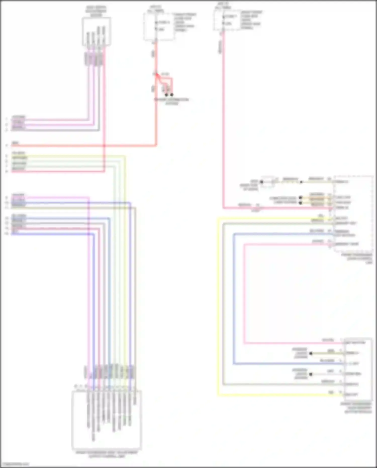 Wiring diagram front passenger seat adjustment output control unit for Porsche 911 Carrera 4S 991 facelift (2015-2019) (3 of 4)