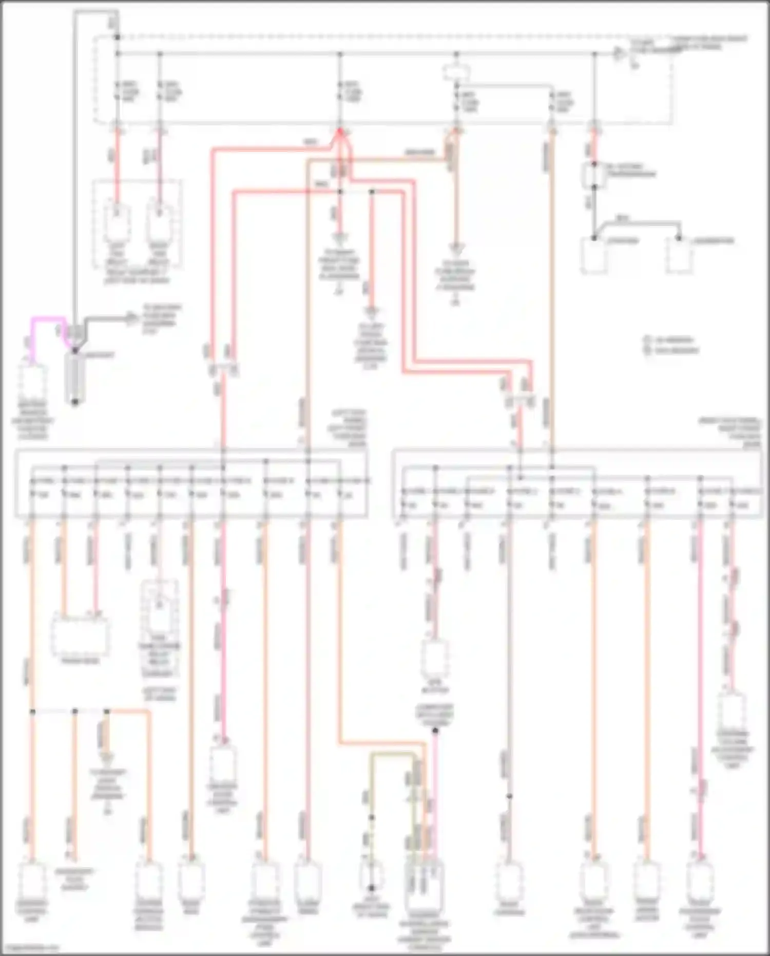 Wiring diagram w/ memory w/o memory for Porsche 911 Carrera 4S 991 facelift (2015-2019) (1 of 2)