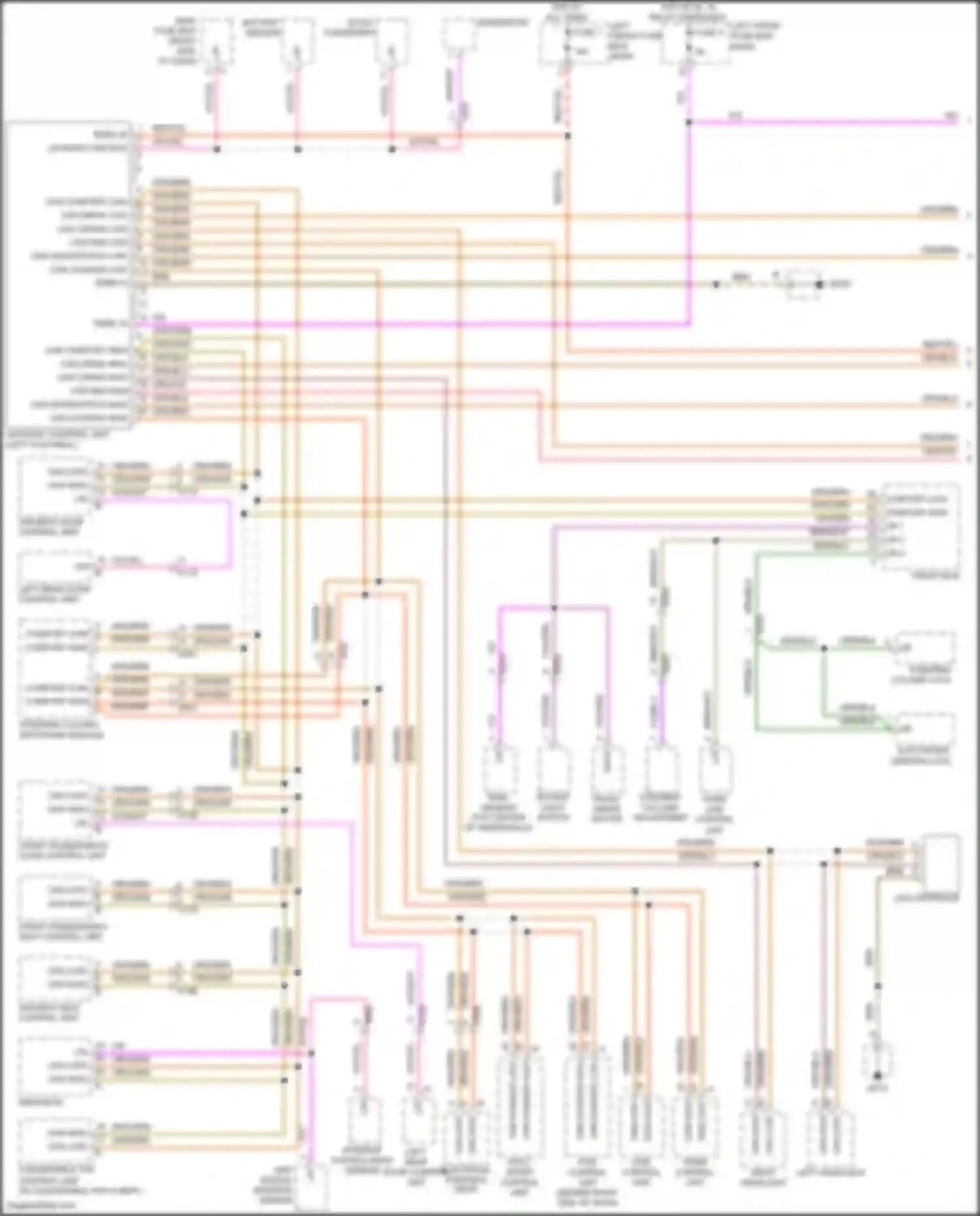 911 Carrera 4S Porsche 991 (2011-2015): Computer data lines circuit, w/o turbo (1 of 2)