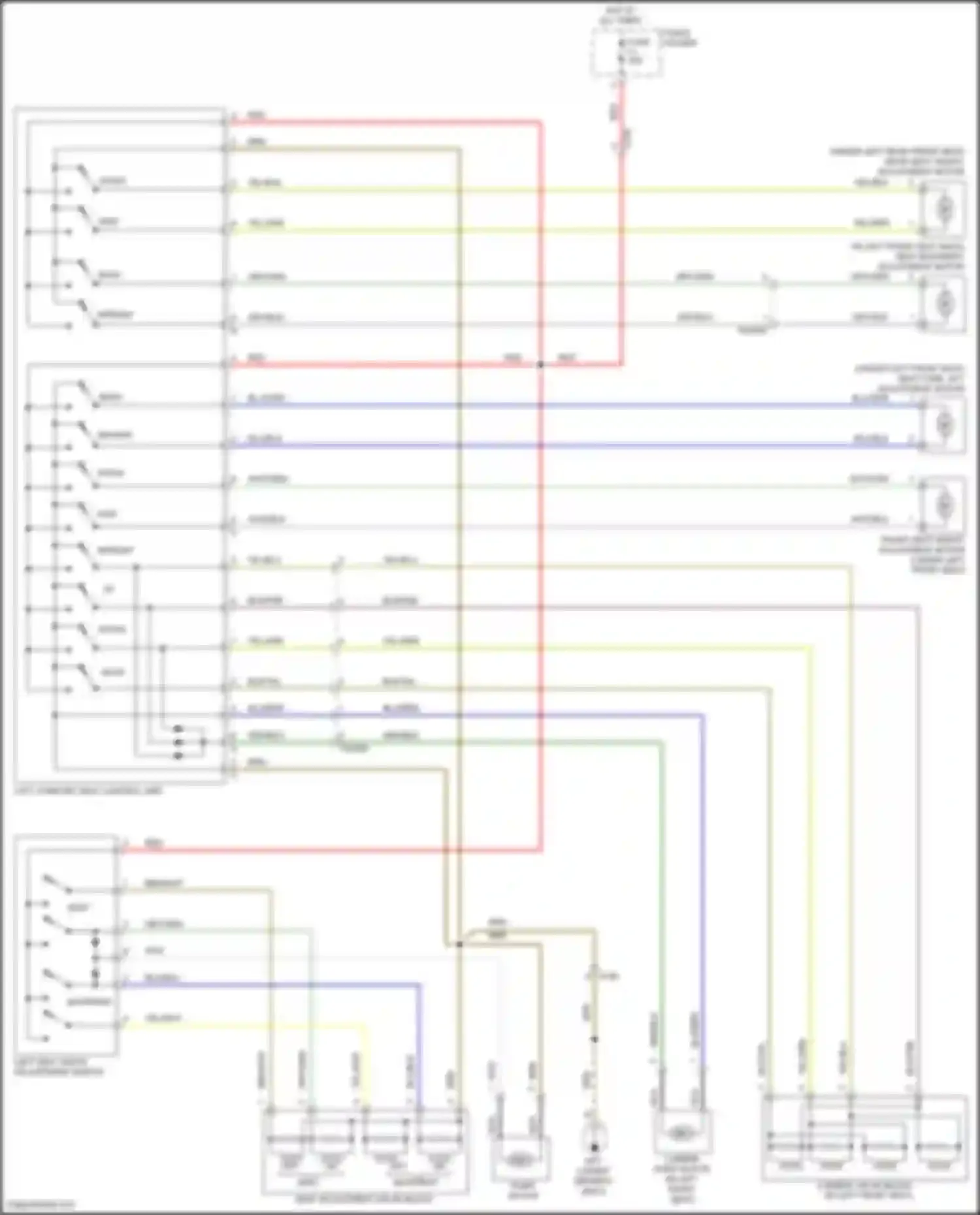 911 Carrera 4S Porsche 991 (2011-2015): Driver power seat circuit, w/ turbo except base