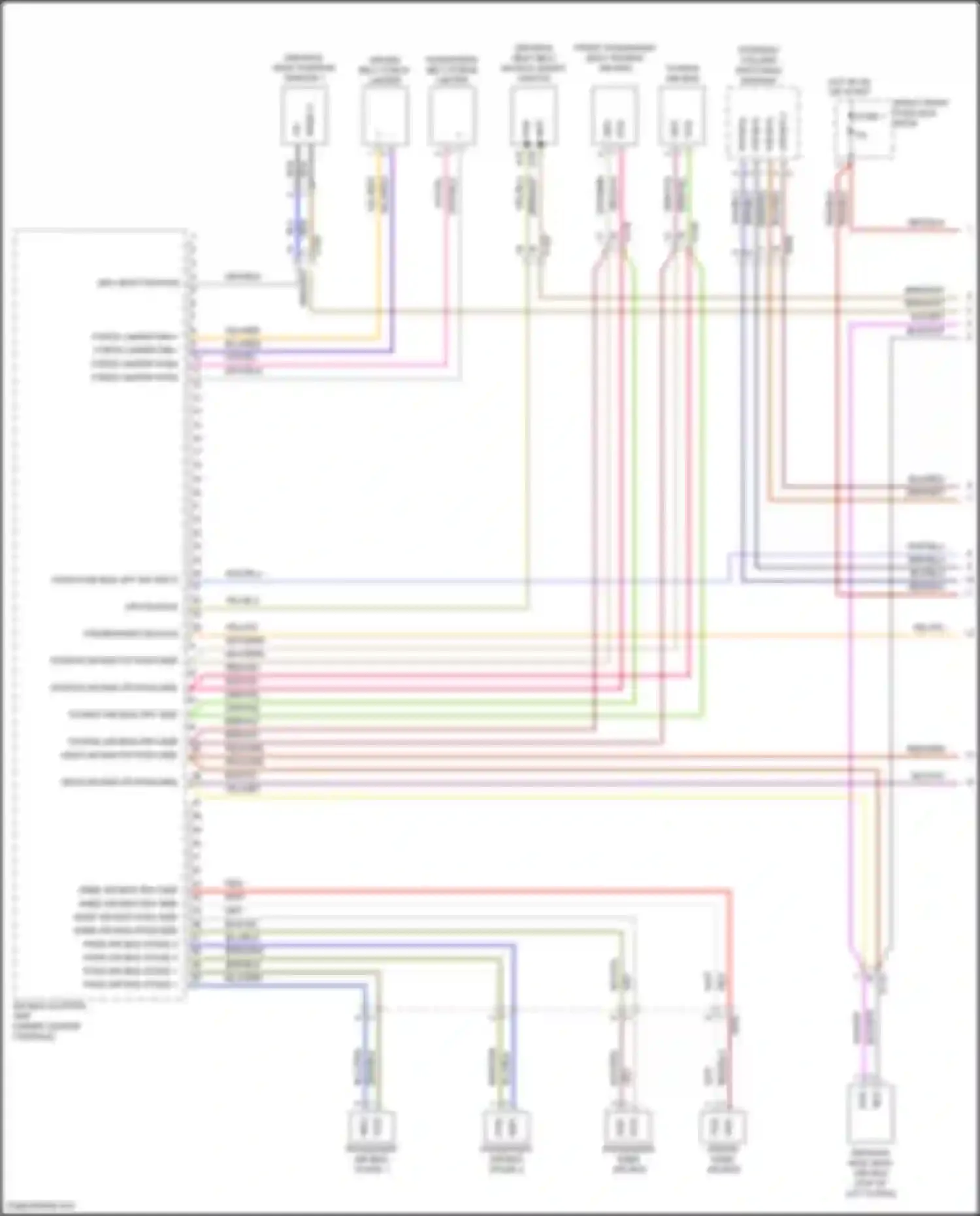 911 Carrera 4S Porsche 991 (2011-2015): Supplemental restraints circuit, w/o turbo (1 of 3)