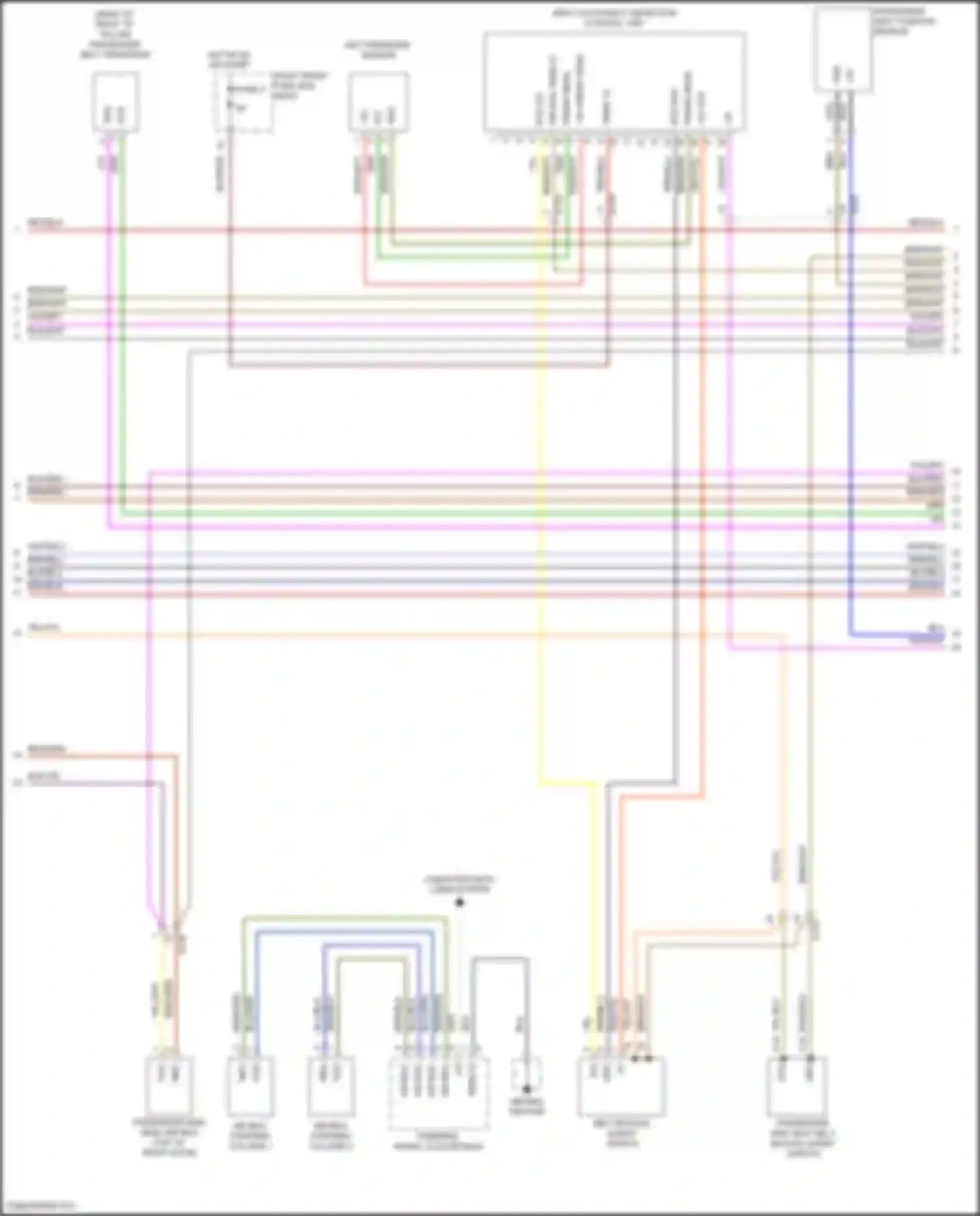 911 Carrera 4S Porsche 991 (2011-2015): Supplemental restraints circuit, w/o turbo (2 of 3)