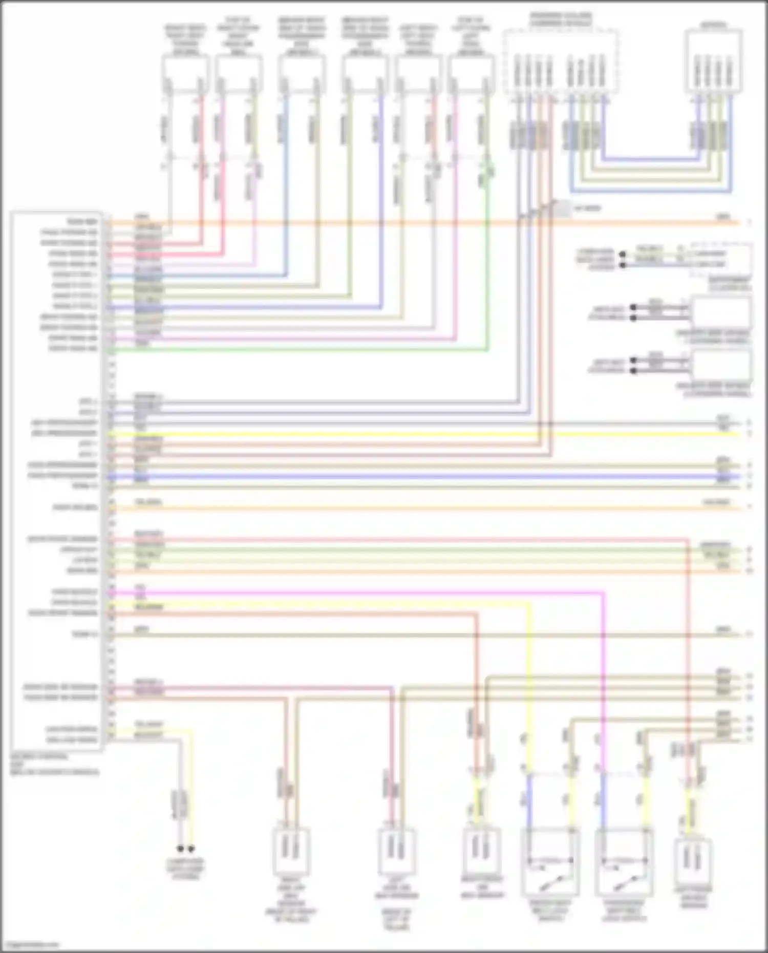 911 Carrera 4S Porsche 991 (2011-2015): Supplemental restraints circuit, w/ turbo (1 of 2)