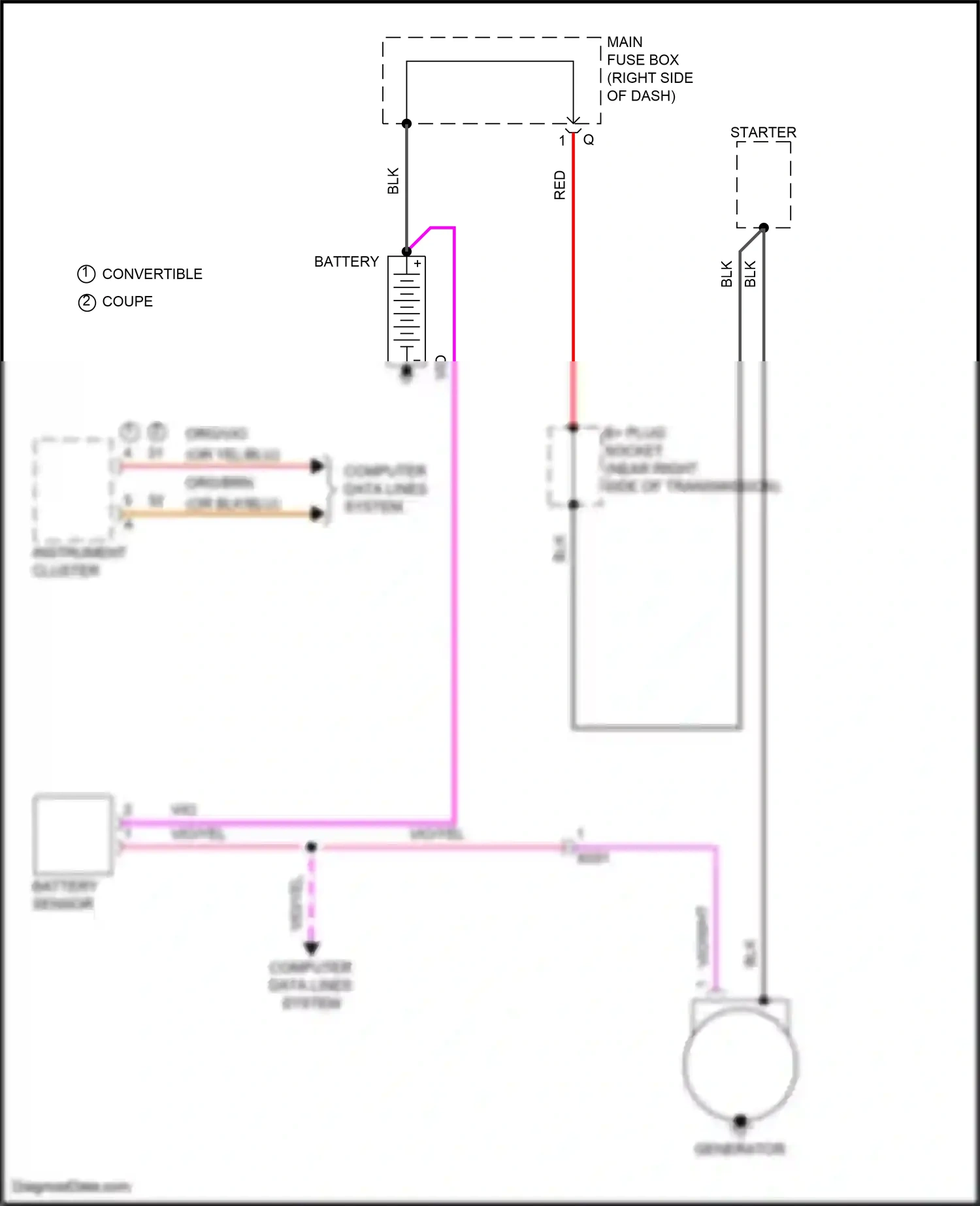 Porsche 911 Carrera 4S 991 (2011-2015) b+ plug socket wiring diagram  (1 of 7)