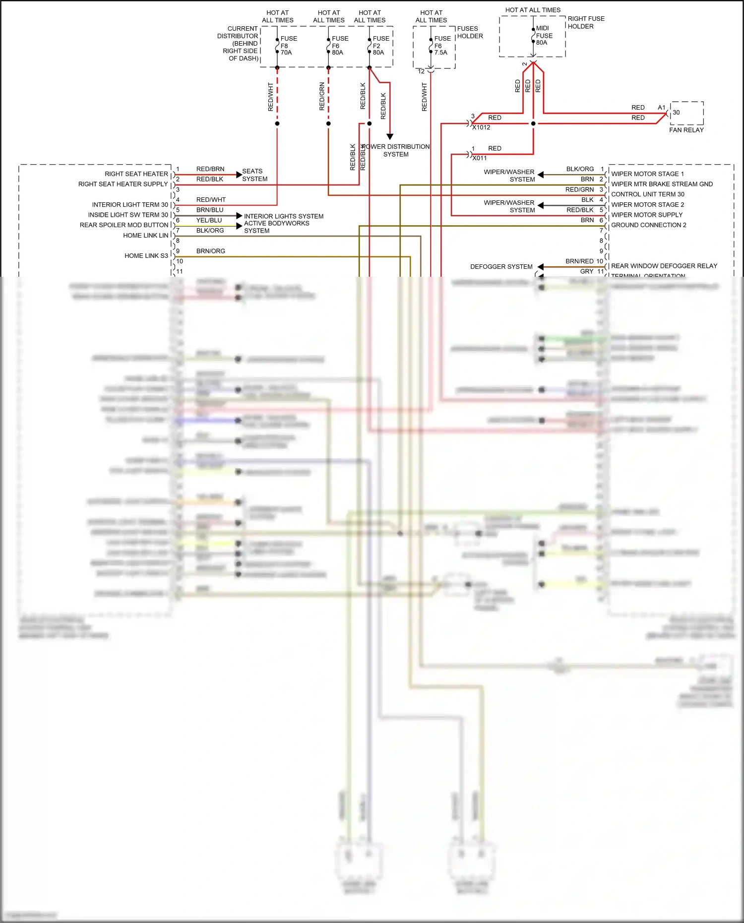 Porsche 911 Carrera 4S 991 (2011-2015) backup light switch wiring diagram  (6 of 6)
