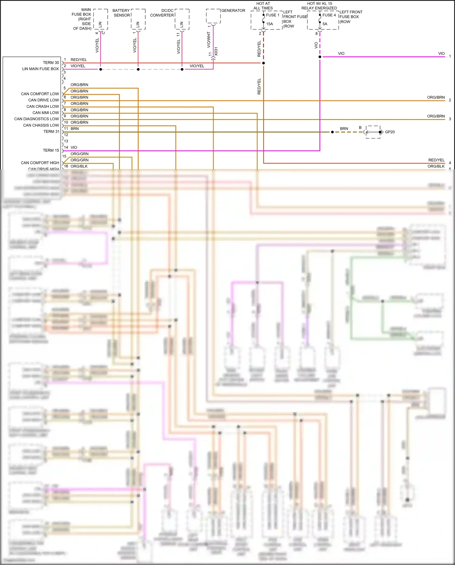 Porsche 911 Carrera 4S 991 (2011-2015) battery sensor wiring diagram  (5 of 6)